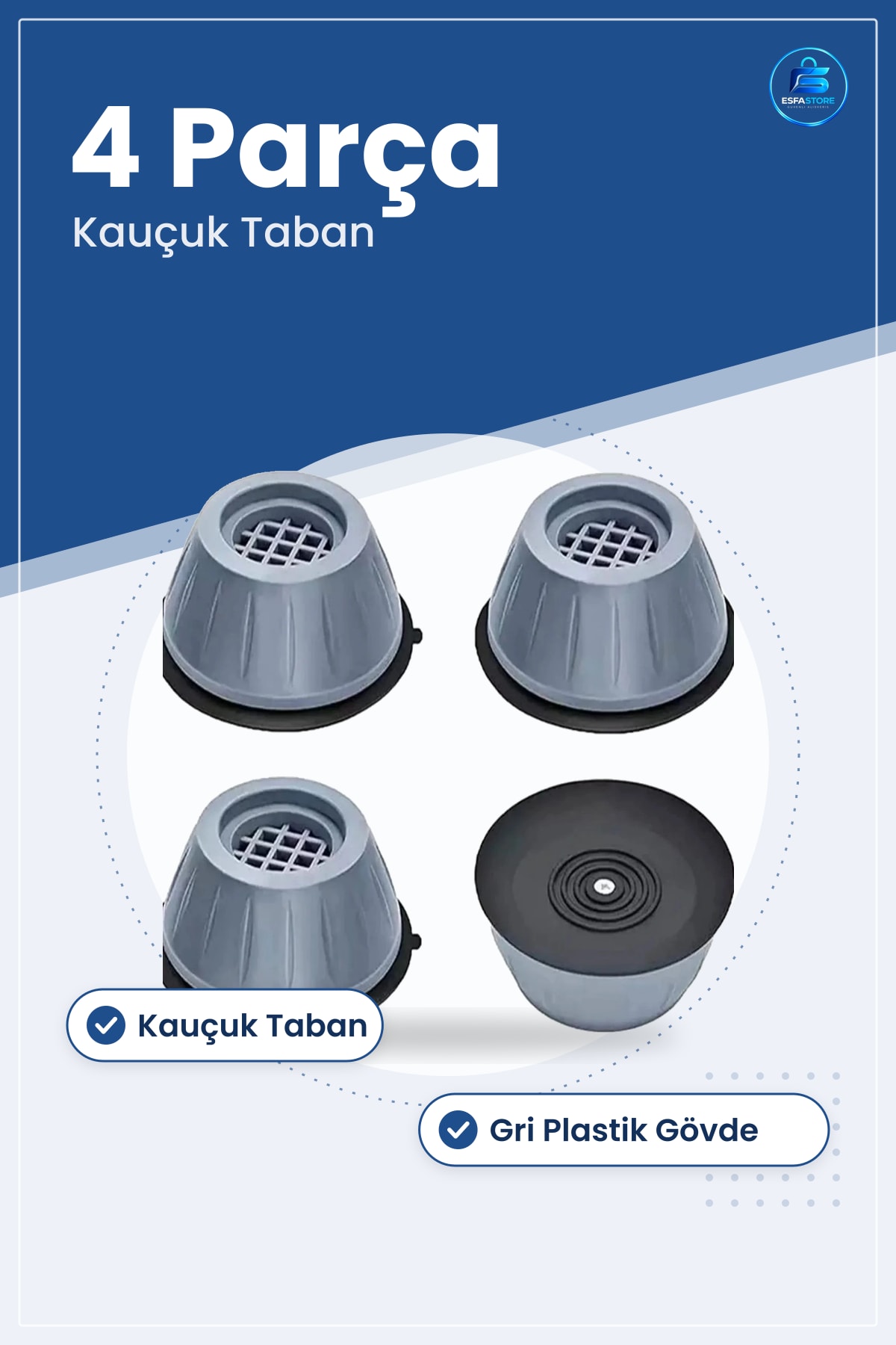 Titreşim Önleyici Makina Ayağı 4 Parça Beyaz Eşya Yedek Kıçauk Tabanı Ev Aleti Stabilizör