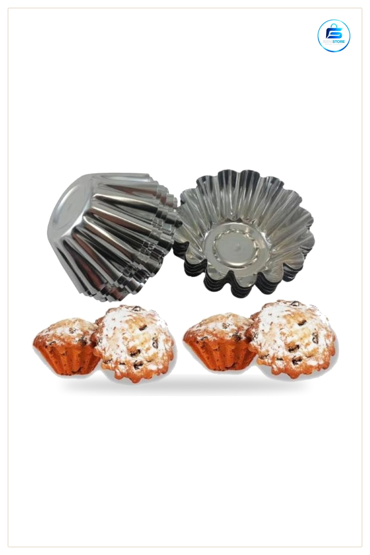 Küçük Metal Kek Kalıbı Dalgalı Kenarlı Mini Muffin Fırın Ev Tipi Pişirme Kabı Mutfak