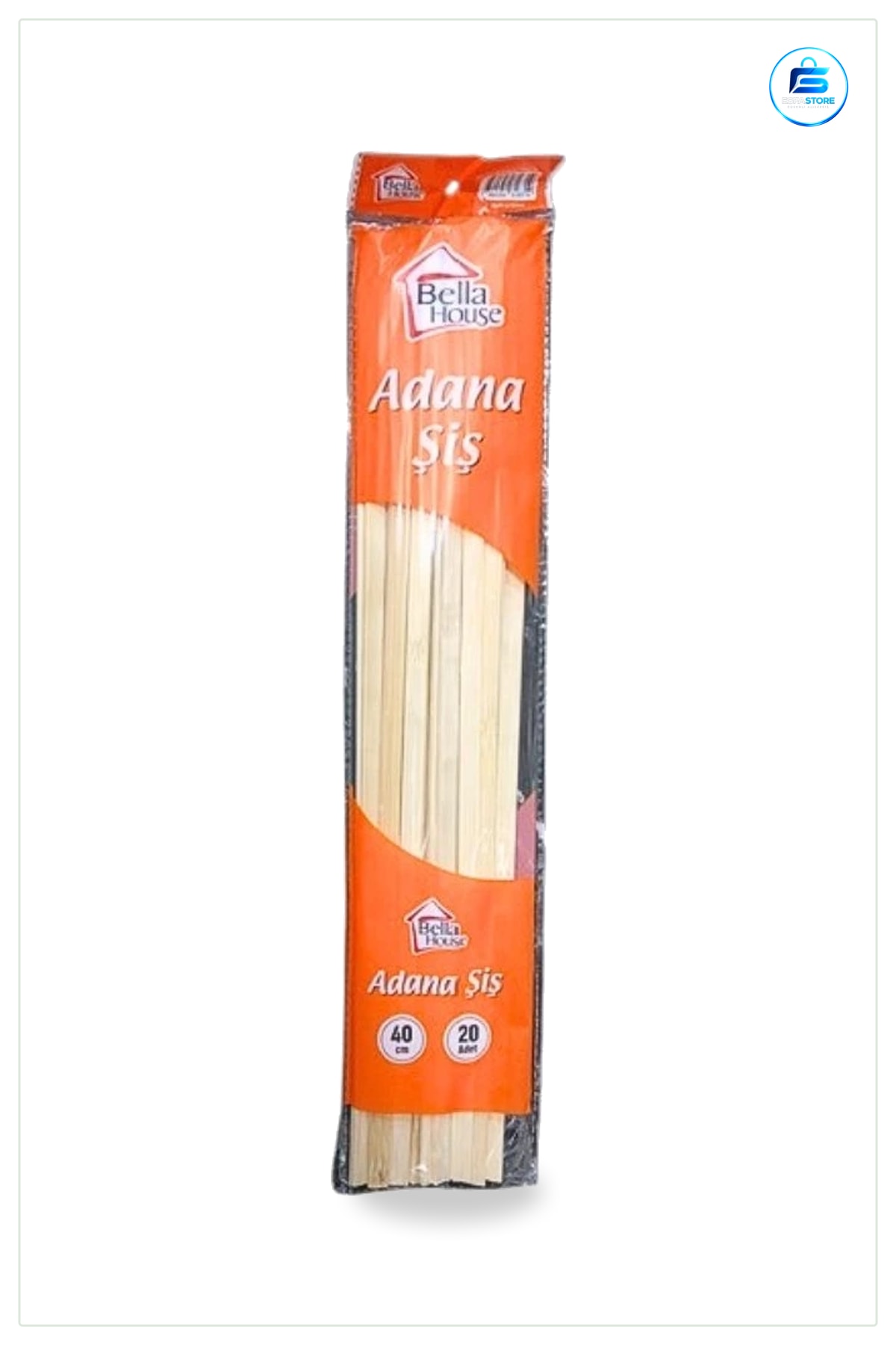 Adana Çöp Şş 40 cm 20 Adet Mangal Aksesuarı Izgara Kebap Şşi Bahçe Barbekü Piknik Seti