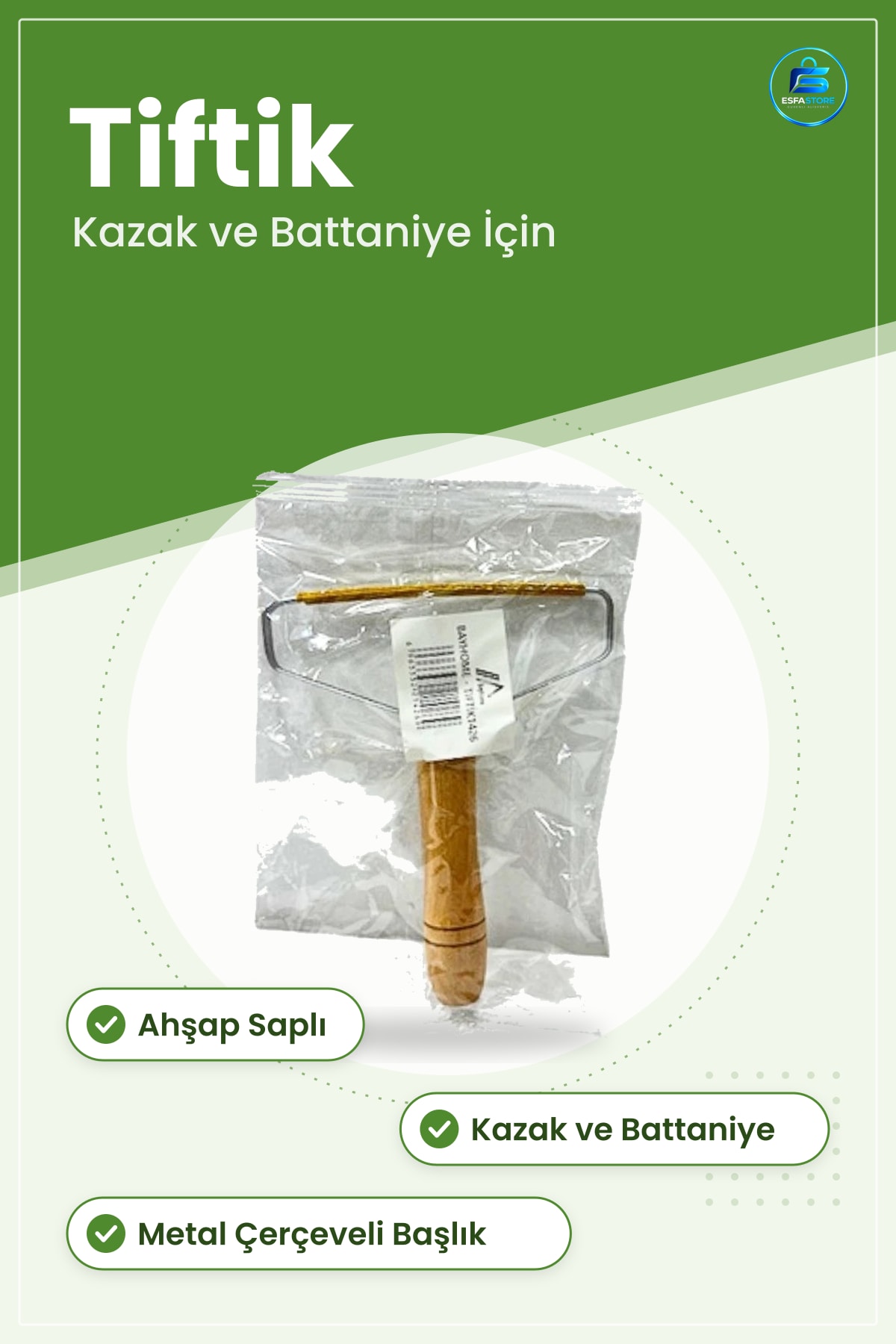 Tiftik Alıcı Tüy Toplayıcı Ahşap Saplı Kazak Kumaş Battaniye Tekstil Temizleyici