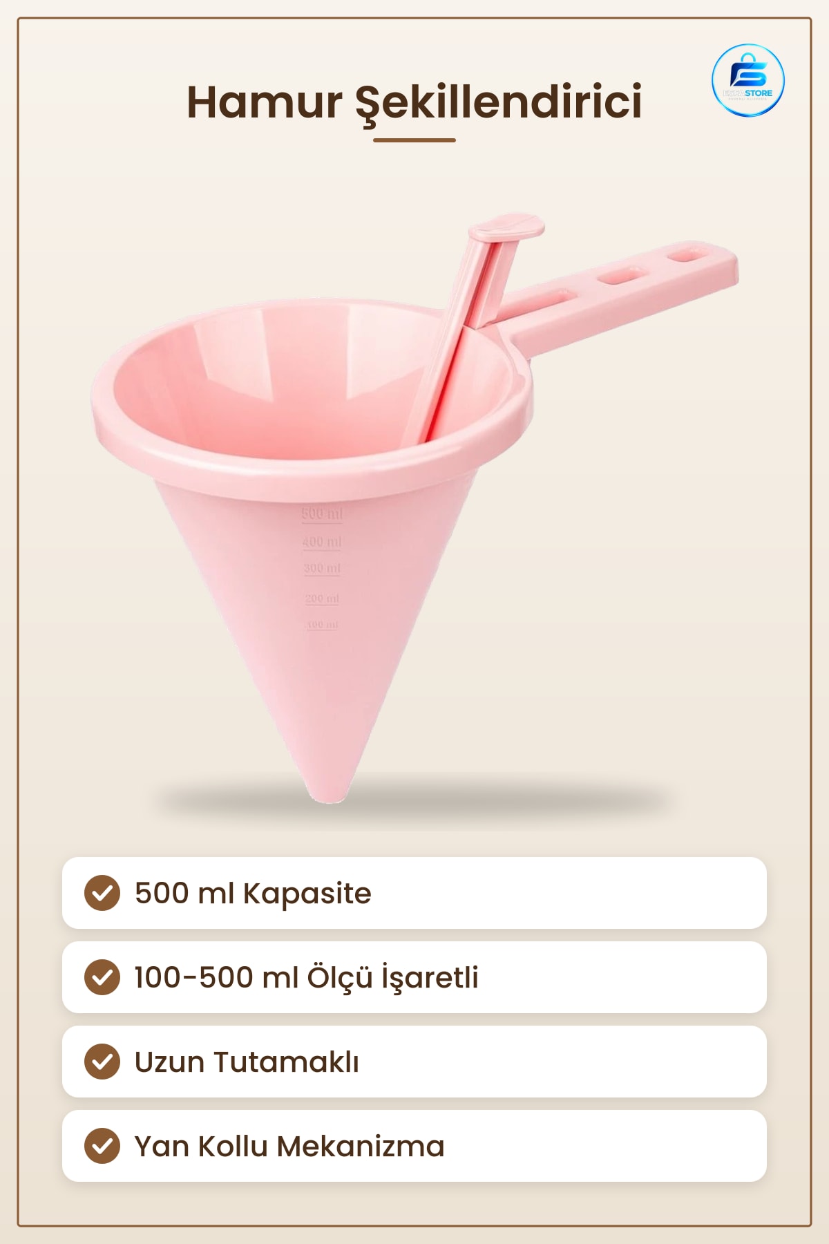 Hamur Şekillendirici 500 ml Pratik Dağıtıcı Mutfak Krema Kek Dolgu Hazırlama Aracı Pasta