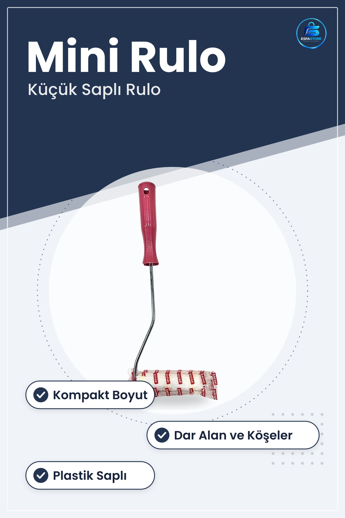 Küçük Saplı Parmak Rulo Mini Boya Aparatı Duvar Boyama Ev Tadilat Dekorasyon Hobi Malzemesi