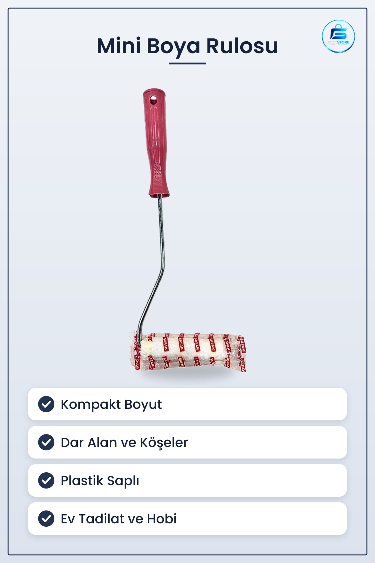 Küçük Saplı Parmak Rulo Mini Boya Aparatı Duvar Boyama Ev Tadilat Dekorasyon Hobi Malzemesi