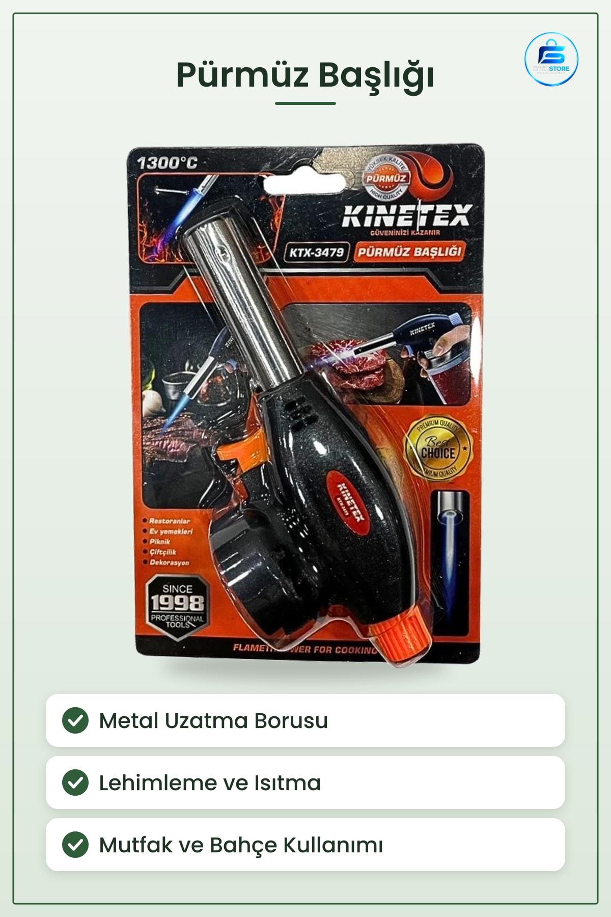 Pürmüz Başlığı El Aletleri Aksesuar Lehimleme ve Isıtma Mutfak Bahçe Kullanımı Metal Gövdeli
