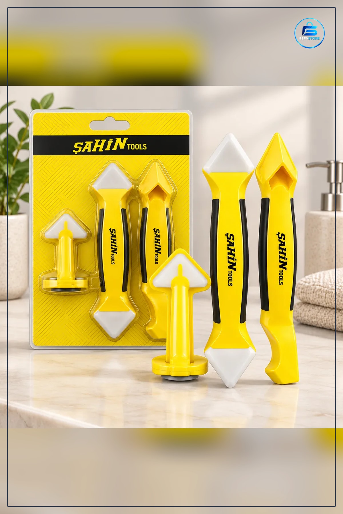Silikon Mala ve Derz Kazıyıcı 3 Parça Set Banyo Mutfak Fayans Dolgu Uygulama Aracı