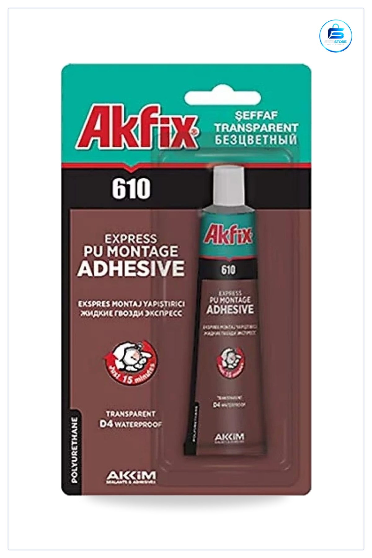 Yapıştırıcı 50 ml Ekstra Montaj Tamirat Hırdavat Şeffaf PU Poliüretan Ekspres Tüp