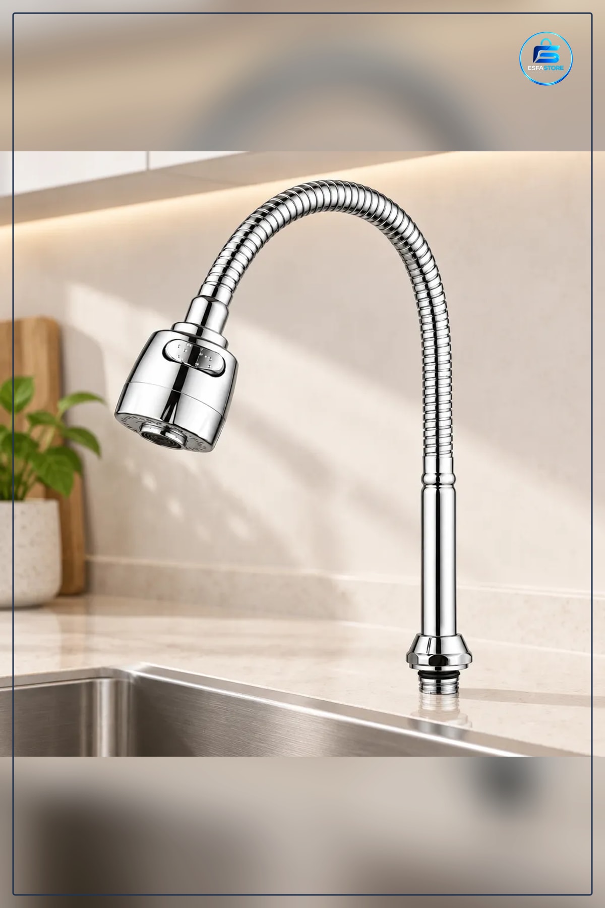 Metalik Kubar Esnek Krom Musluk Ucu Banyo Tesisatı Mutfak Lavabo Spiral Boru Püskürtme