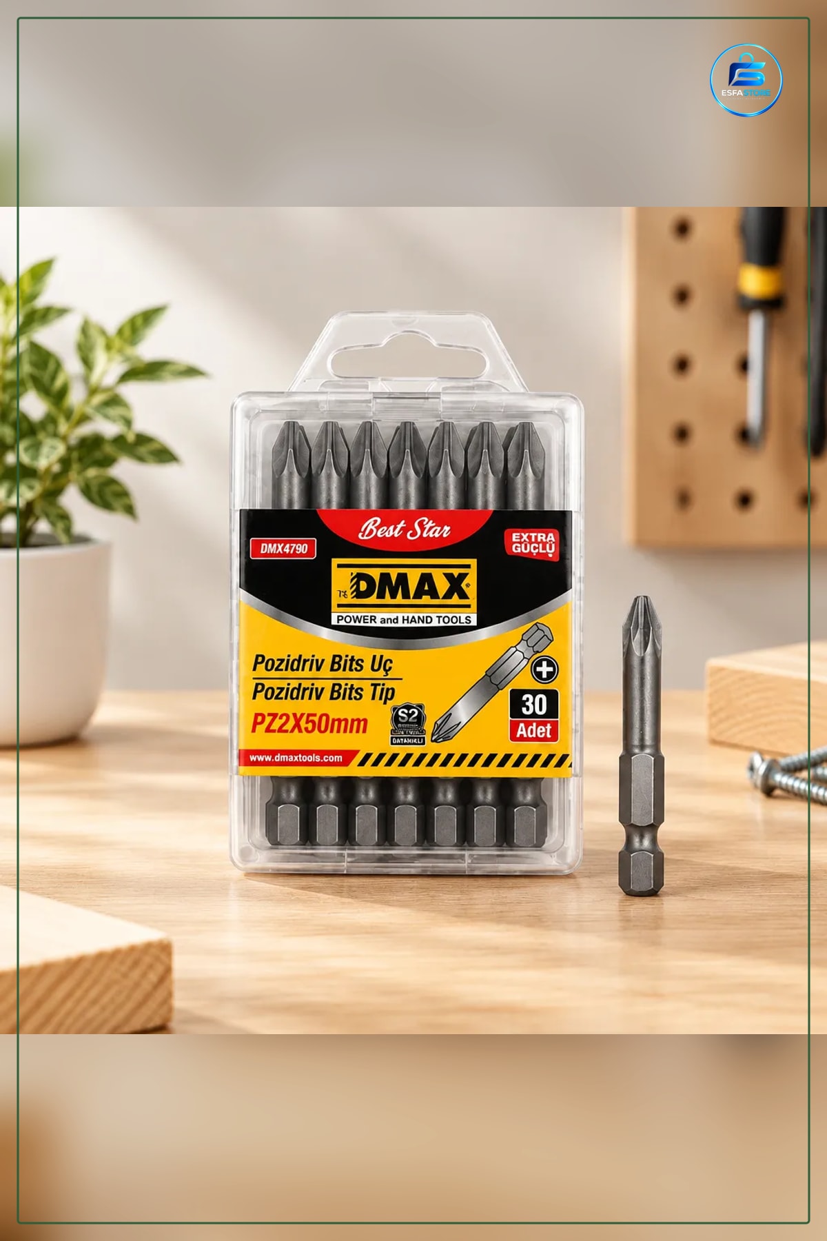 Matkap Ucu PZ2 50 mm Pozidriv Bits 30'lu S2 Çelik Elektrikli Tornavida İçin Vidalama Aksesuarı