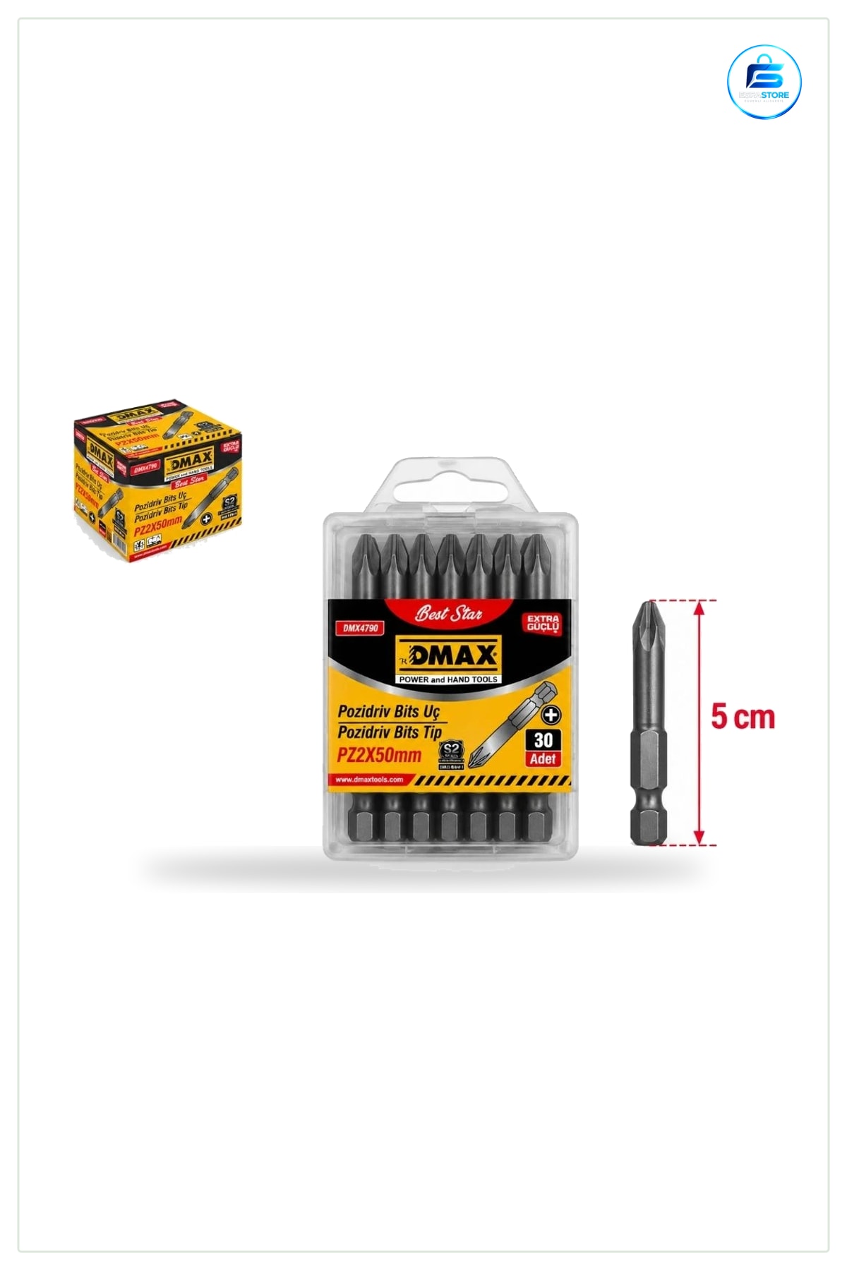 Matkap Ucu PZ2 50 mm Pozidriv Bits 30'lu S2 Çelik Elektrikli Tornavida İçin Vidalama Aksesuarı