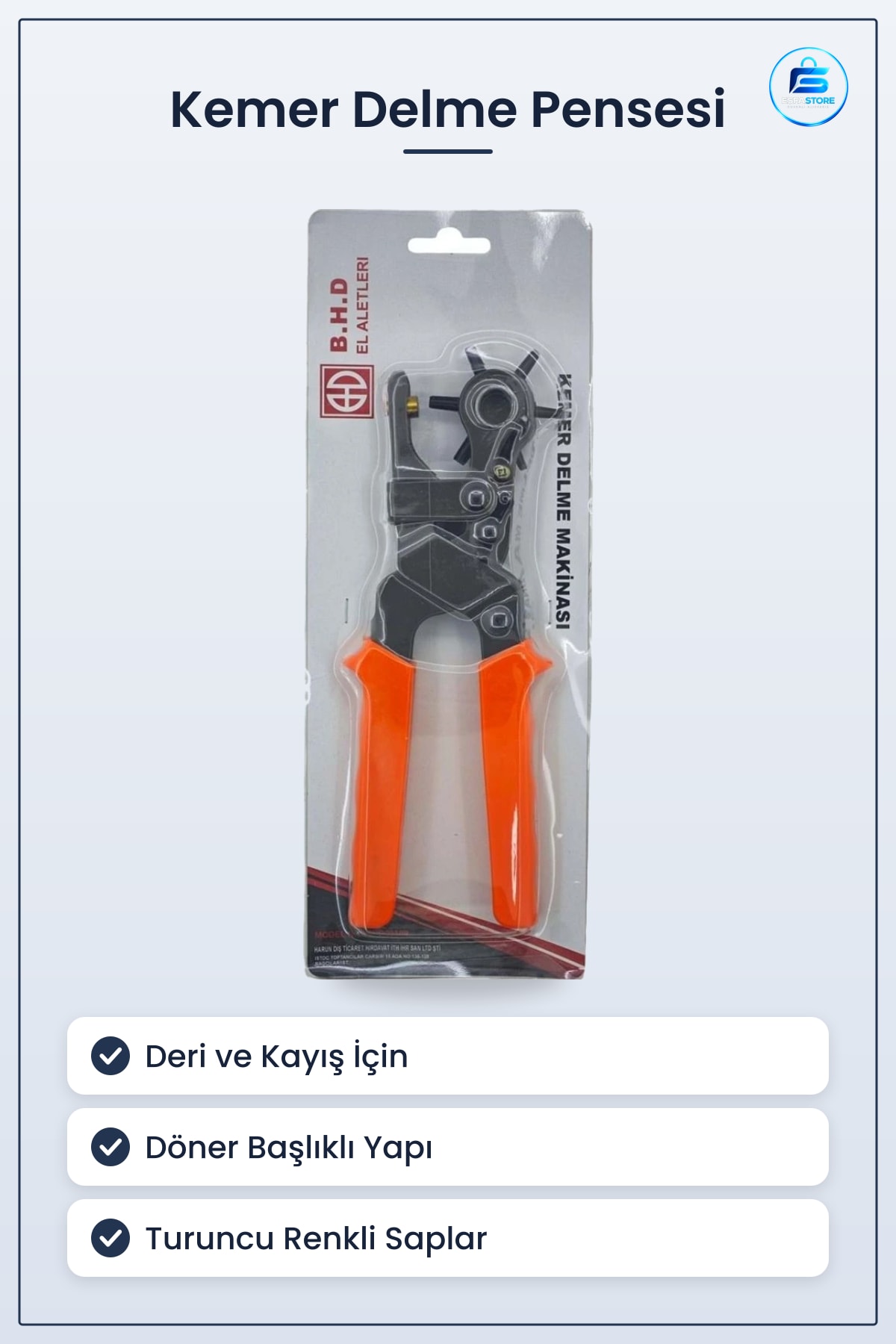 Kemer Delme Makinesi Manuel El Aletleri Deri Delici Pense Perçin Hırdavat Aleti Kayış Deliği