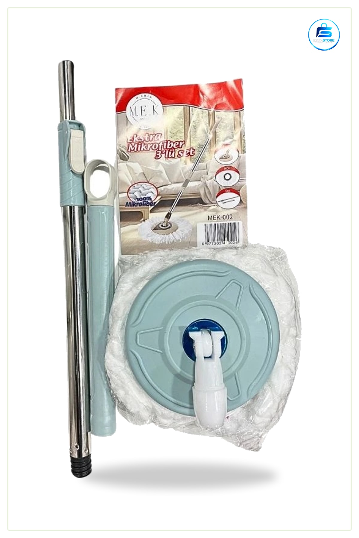Ekstra Mikrofiber Mop Seti Paspas Yedek Başlık Ev Temizlik Gereçleri Günlük Kullanım