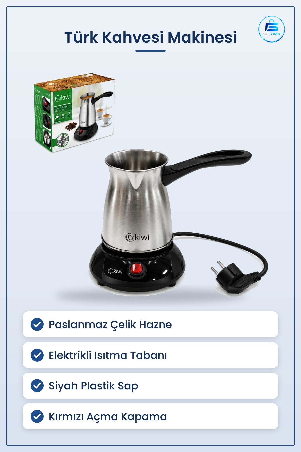 Türk Kahvesi Makinesi Elektrikli Paslanmaz Çelik Cezve Ev Mutfak Kahve Hazırlama Cihazı