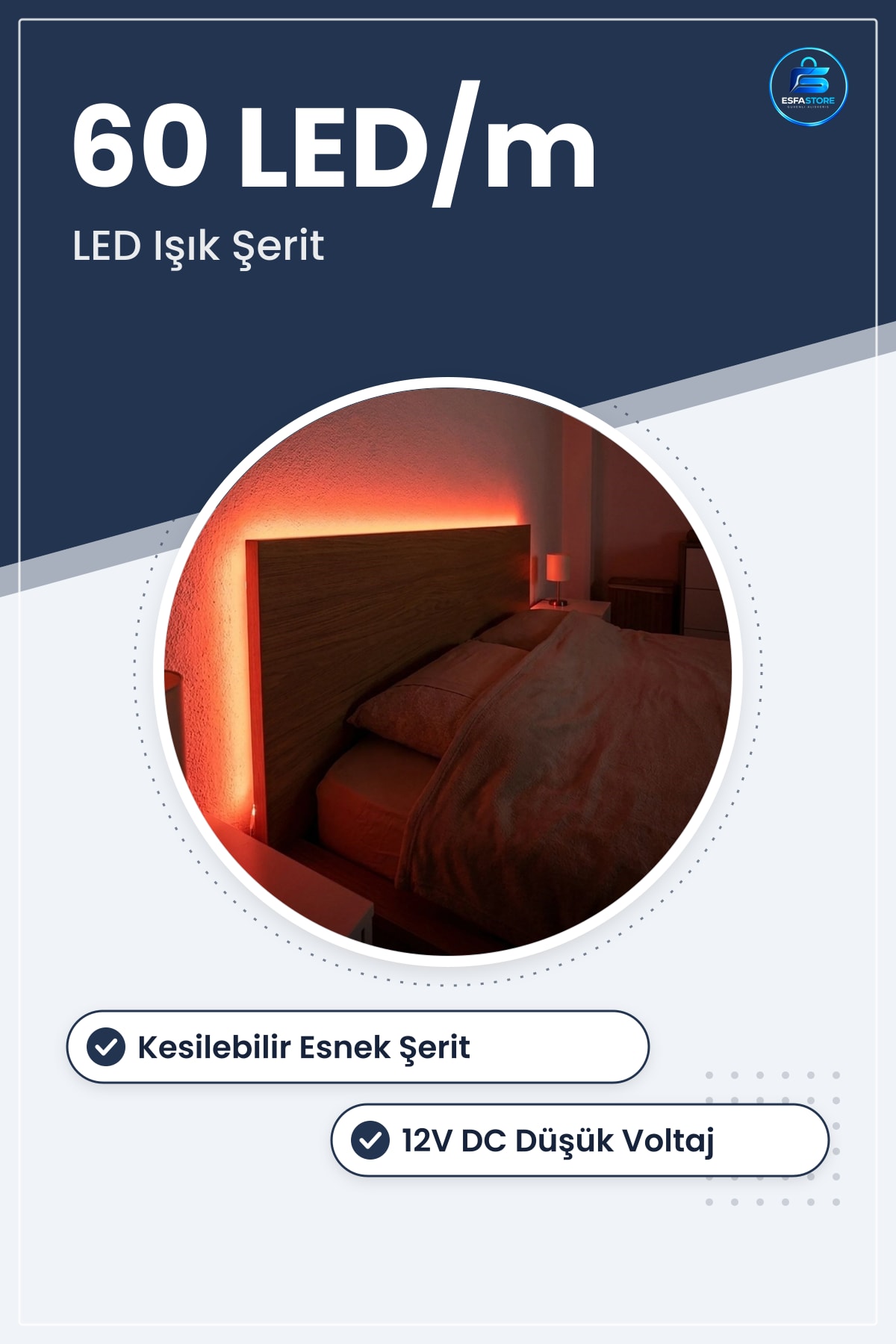 Led Işık Şerit Esnek Kesilebilir SMD Çipli Ambiyans Aydınlatma Dekoratif Tabela Reklam Pratik
