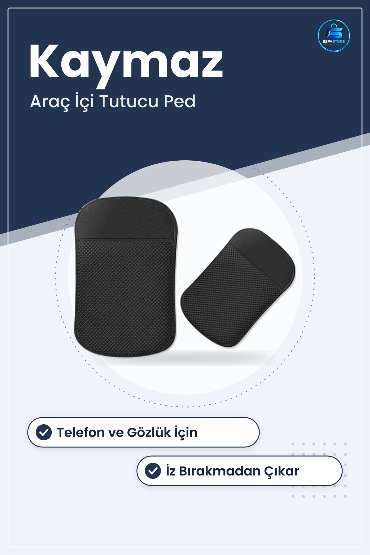 Araç İçi Kaydırmaz Vakumlu Sihirli Ped Telefon Gözlük Anahtarlık Tutucu Pratik Eşya Aparat