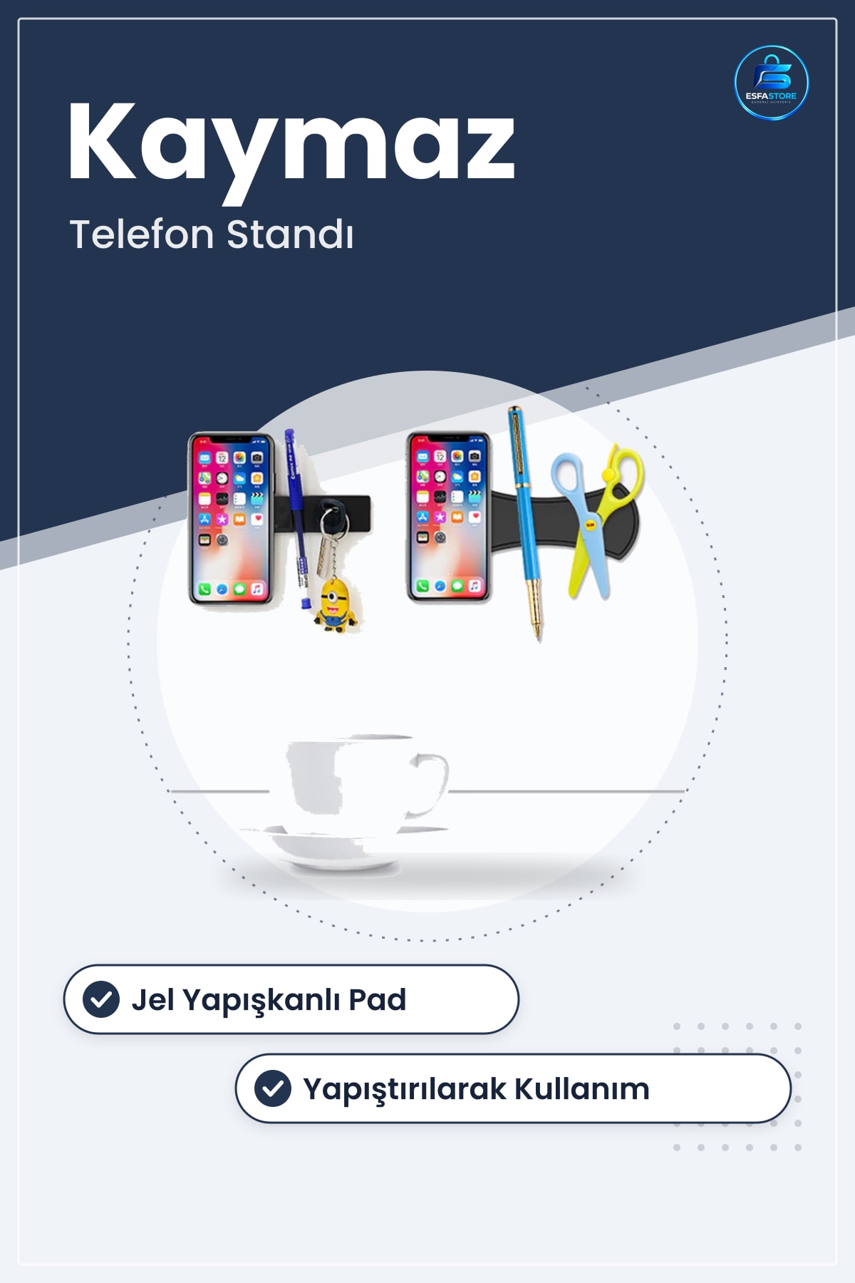Telefon Standı Nanoteknoloji Jel Güçlü Yapıştırıcılı Kaymaz Tutucu Pad Pratik Hediyelik Kullanışlı