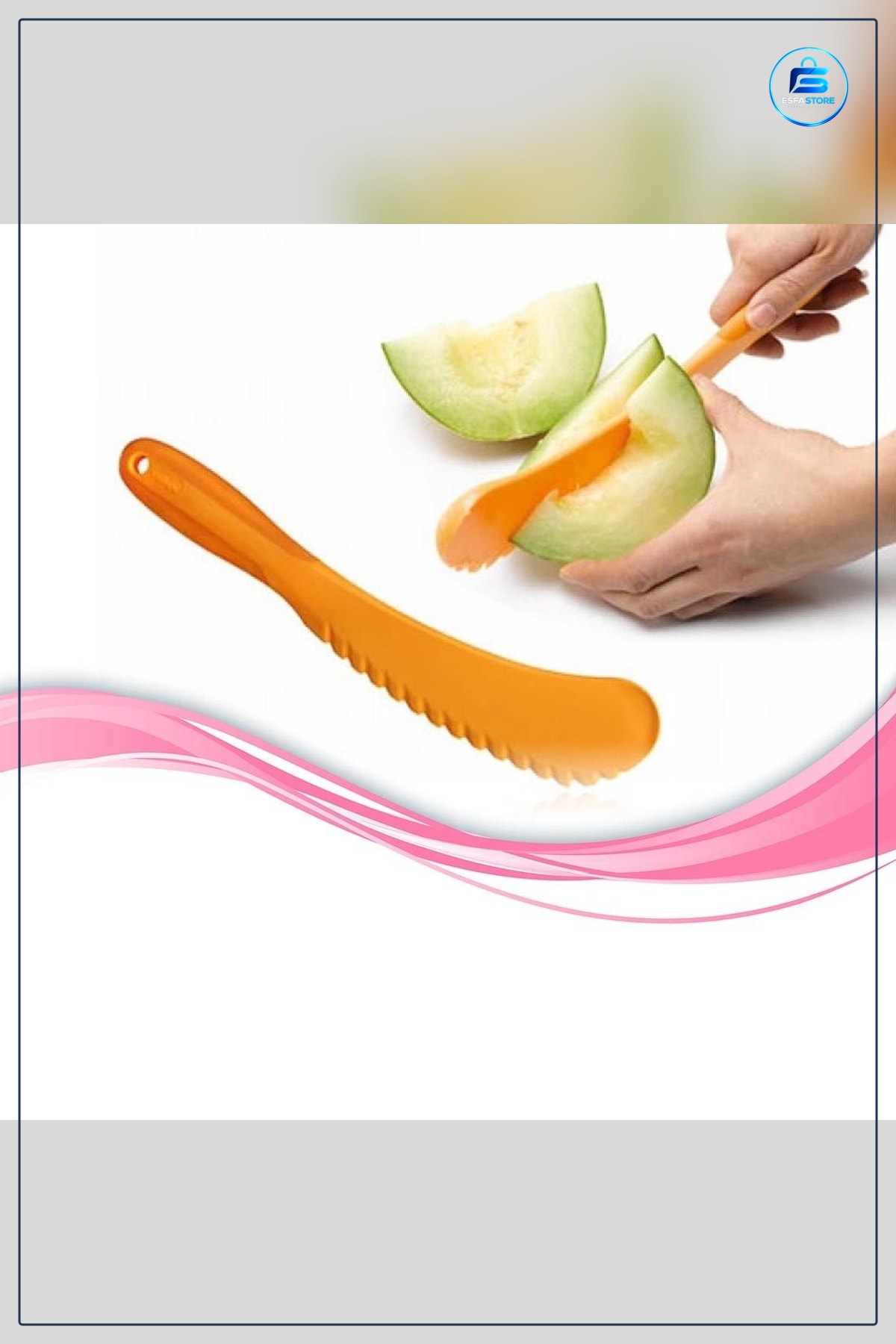 Kavun Dilimleme Çekirdek Ayıklama Aparatı Plastik Mutfak Bıçağı Pratik Kullanışlı Hediyelik