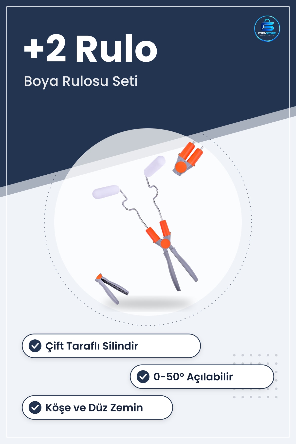Çift Taraflı Süngerli Damlatmaz Duvar Rulosu Mobilya Köşe Düz Zemin Tavan Boyama Pratik Kullanışlı