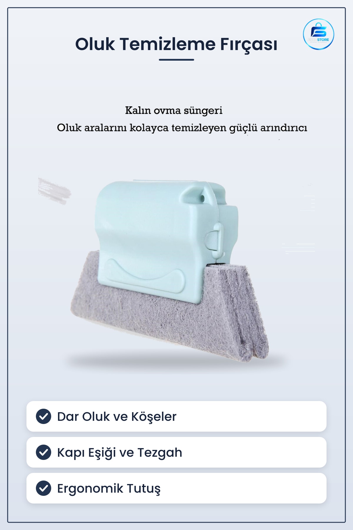 Pencere Panjur Oluk Temizleme Fırçası Kapı Eşiği Süpürme Tezgah Kenarı Kullanışlı Pratik Aparat