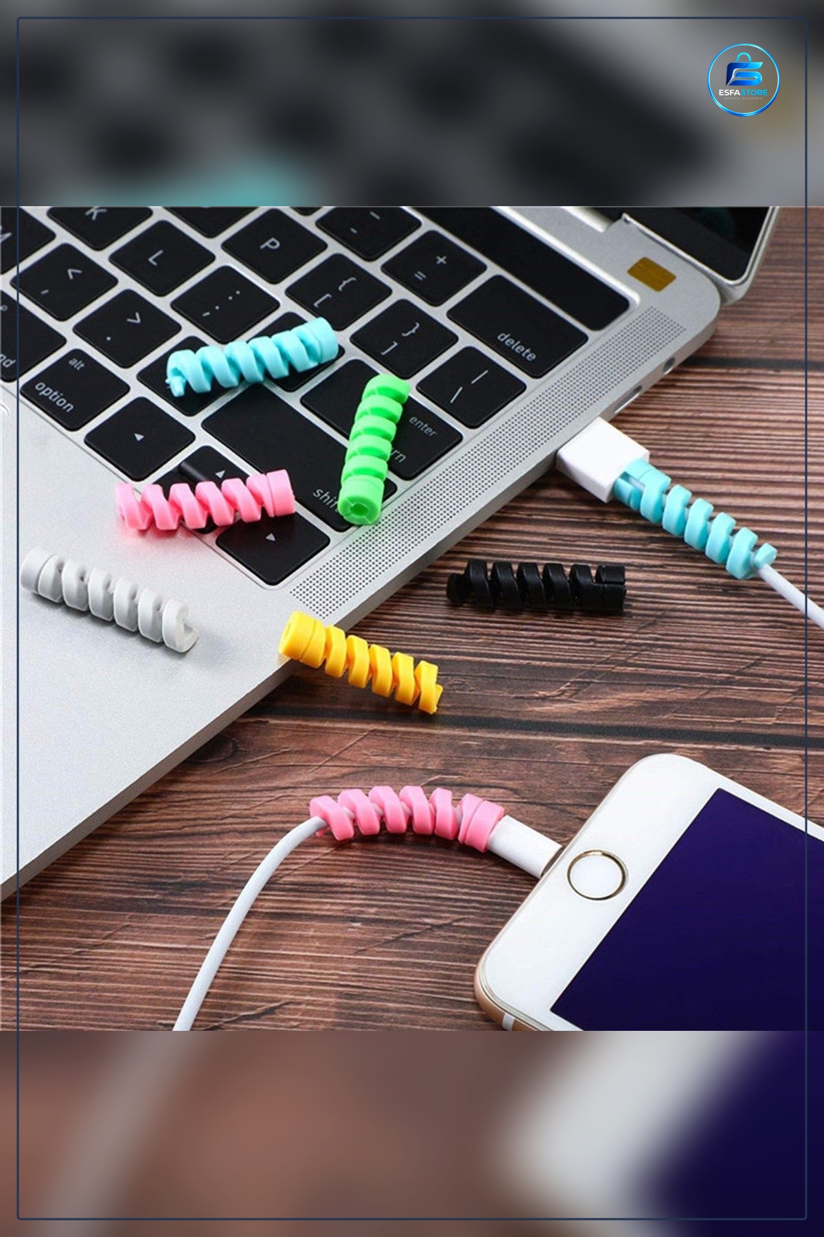 Şarj Kablosu Koruyucu Silikon Spiral Yay Aparatı Pratik Kullanışlı Dayanıklı Hediyelik Telefon