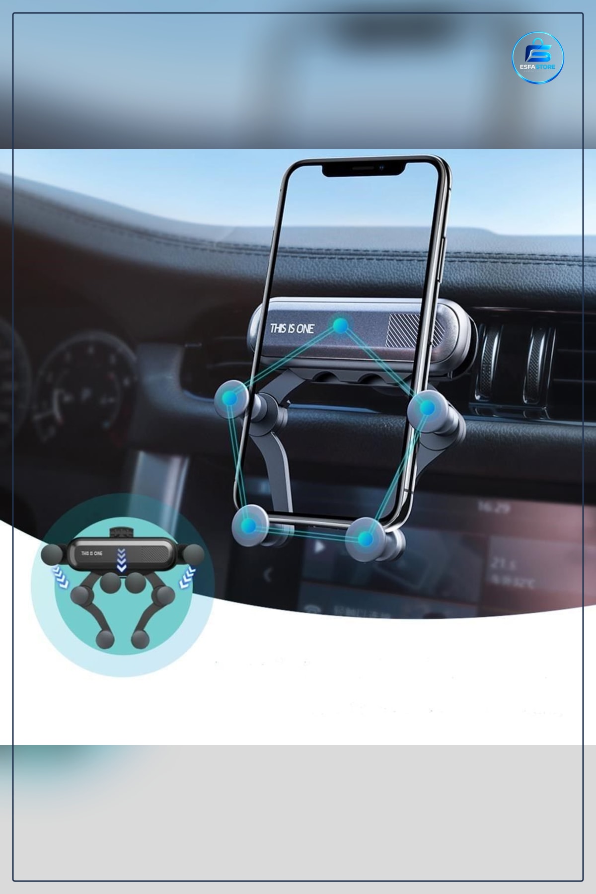 Araç İçi Cep Telefonu Tutucu Sabitleyici Aparat Havalandırma Girişine Takılabilen Dayanıklı Pratik