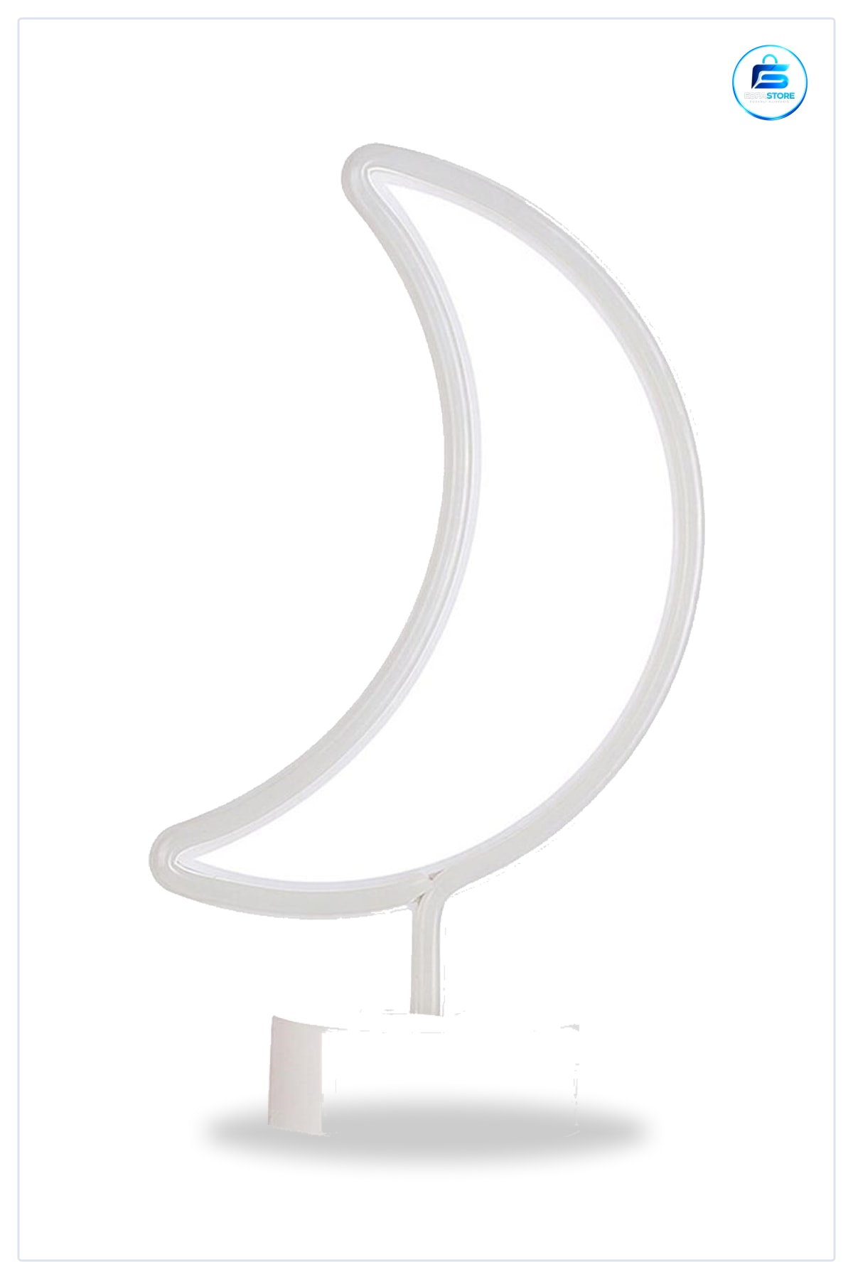 Dekoratif Ay Tasarımlı 3D Neon Led Masa ve Gece Lambası Pilli USB 28x19x15 cm Yatak Odası