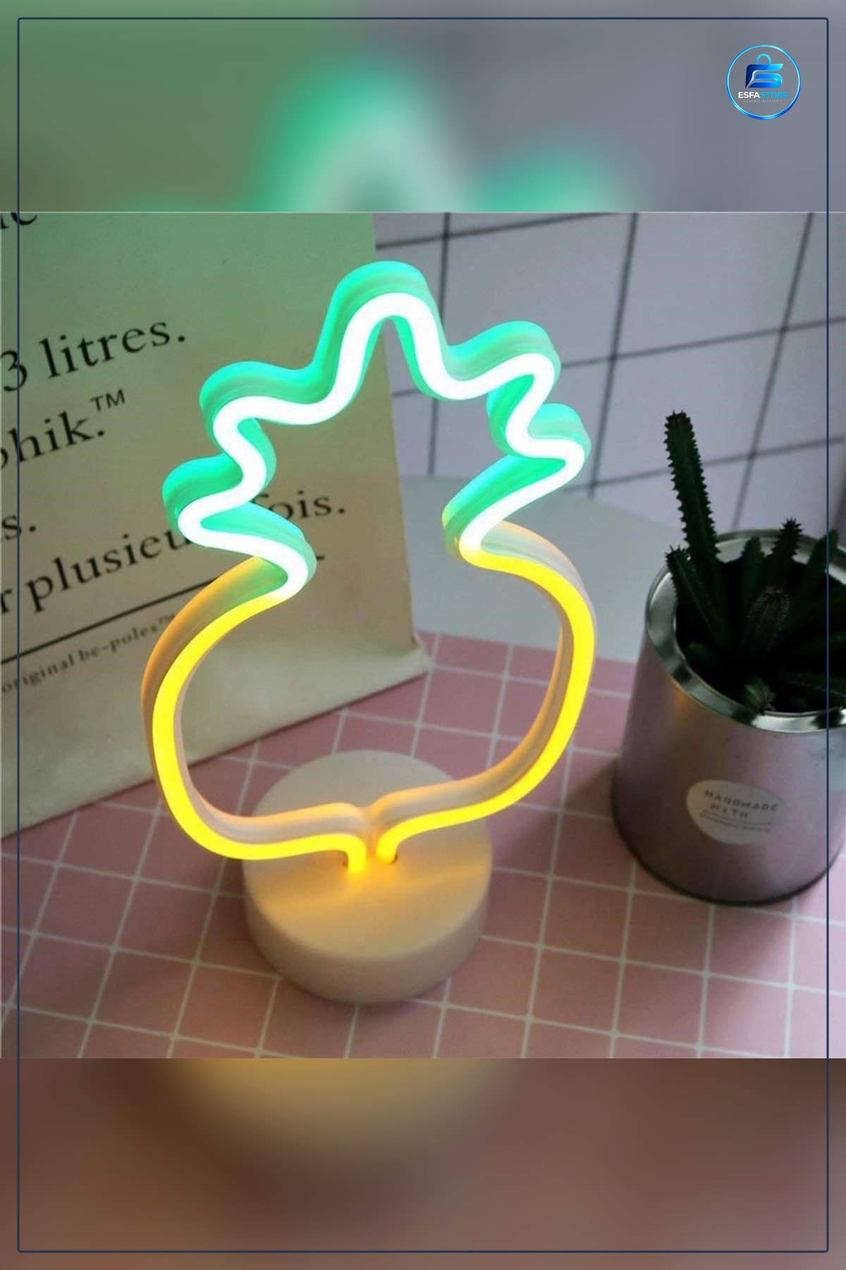 Meyve FıgPürlü Neon Led Masa ve Gece Lambası Dekoratif Hediyelik Çocuk Odası Kullanışlı
