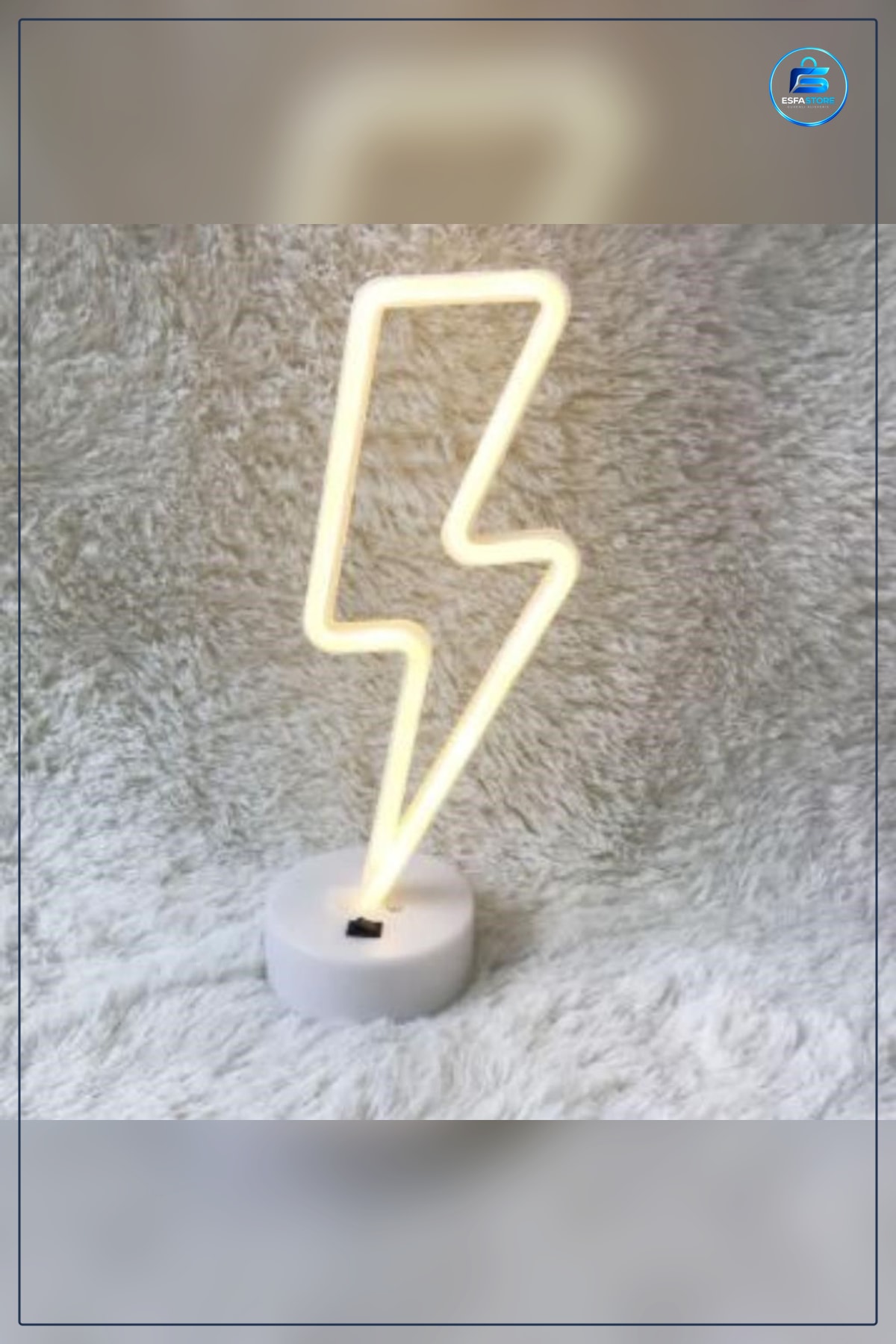 Dekoratif Şimşek Şeklinde Pilli Neon Led Masa Lambası Süs Hediyelik Ev Dekoru Gece Aydınlatması