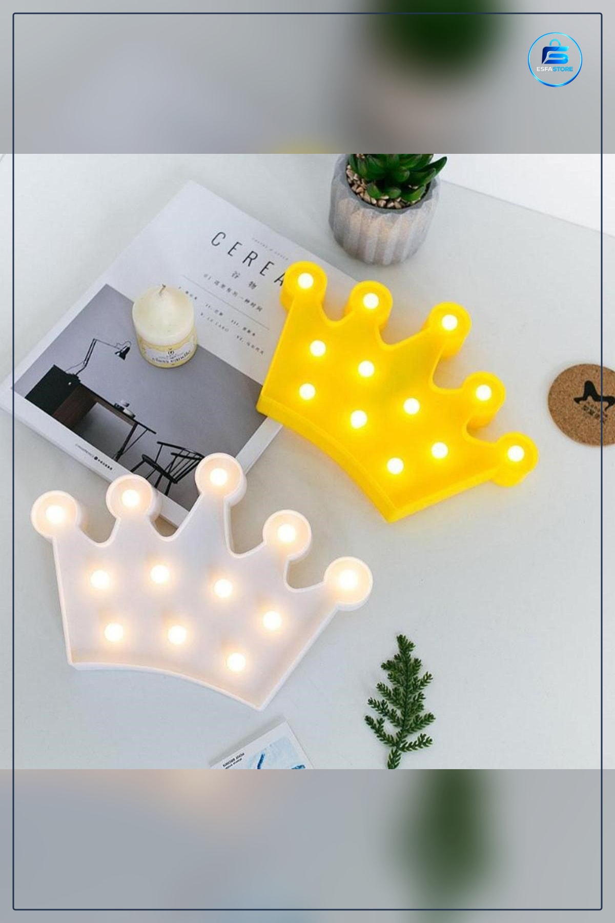 Pilli Kral Tacı Model LED Masa Gece Lambası 3D Dekoratif Hediyelik Işıklı Aydınlatma