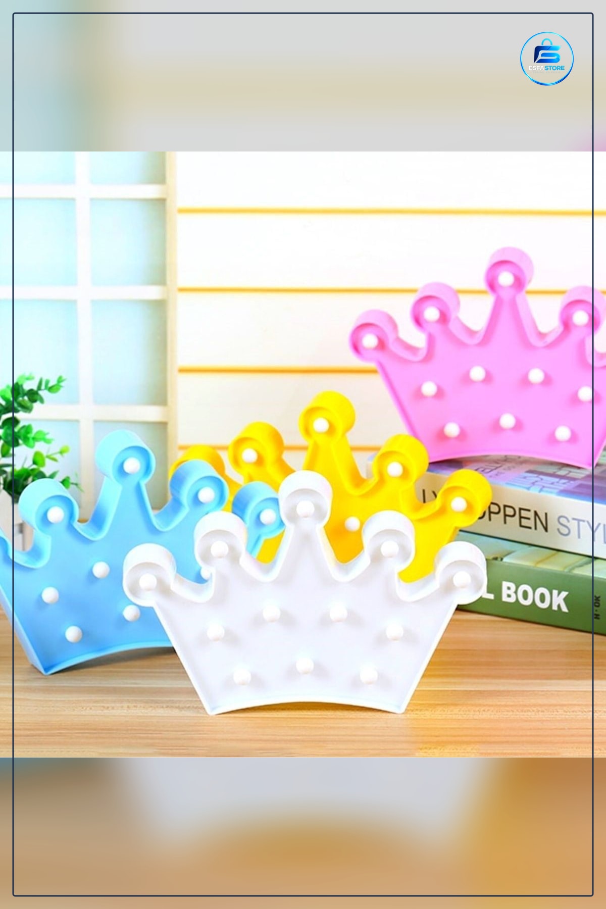 Pilli Kral Tacı Model LED Masa Gece Lambası 3D Dekoratif Hediyelik Işıklı Aydınlatma