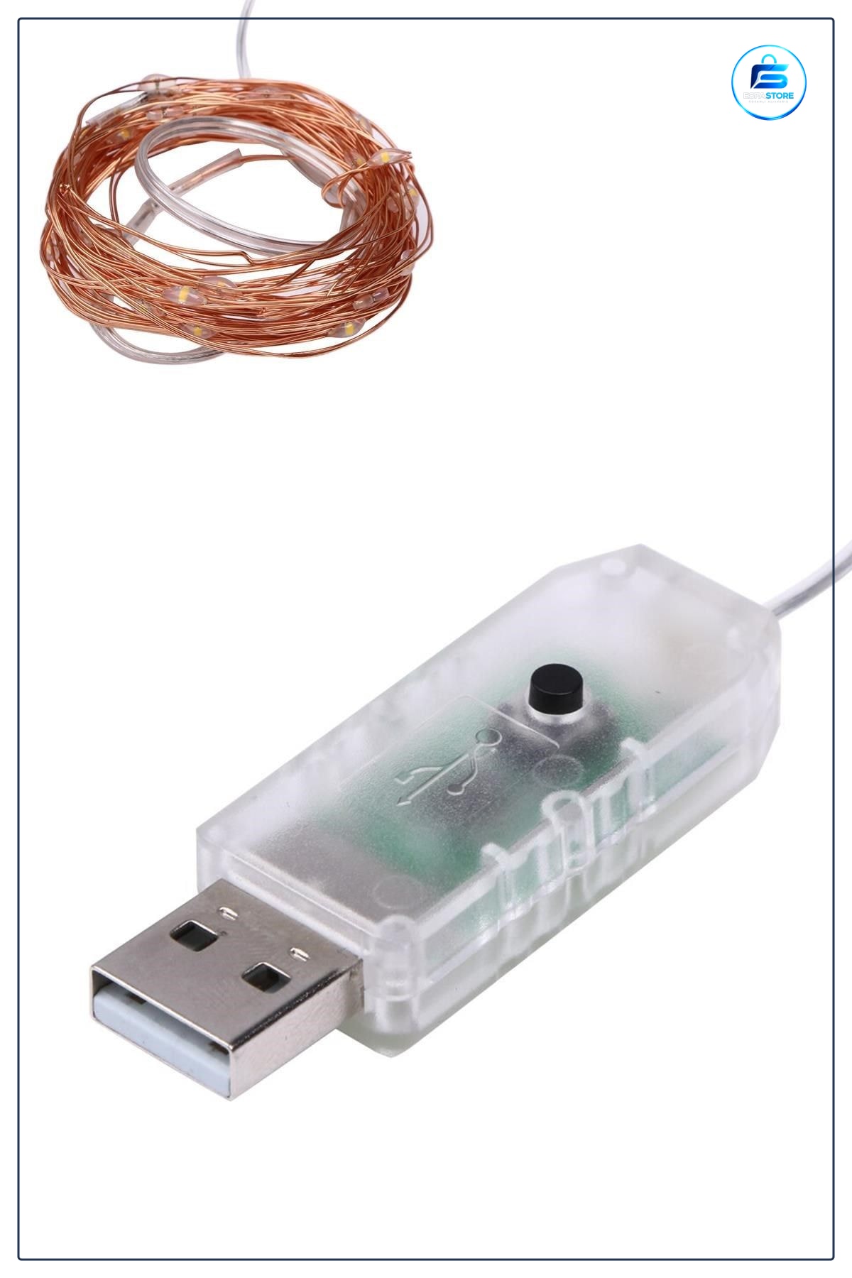 Peri Işık Zinciri 5 m 50 LED USB Bağlantılı Sarı Yılbaşı Dekoratif Konsept Aydınlatma