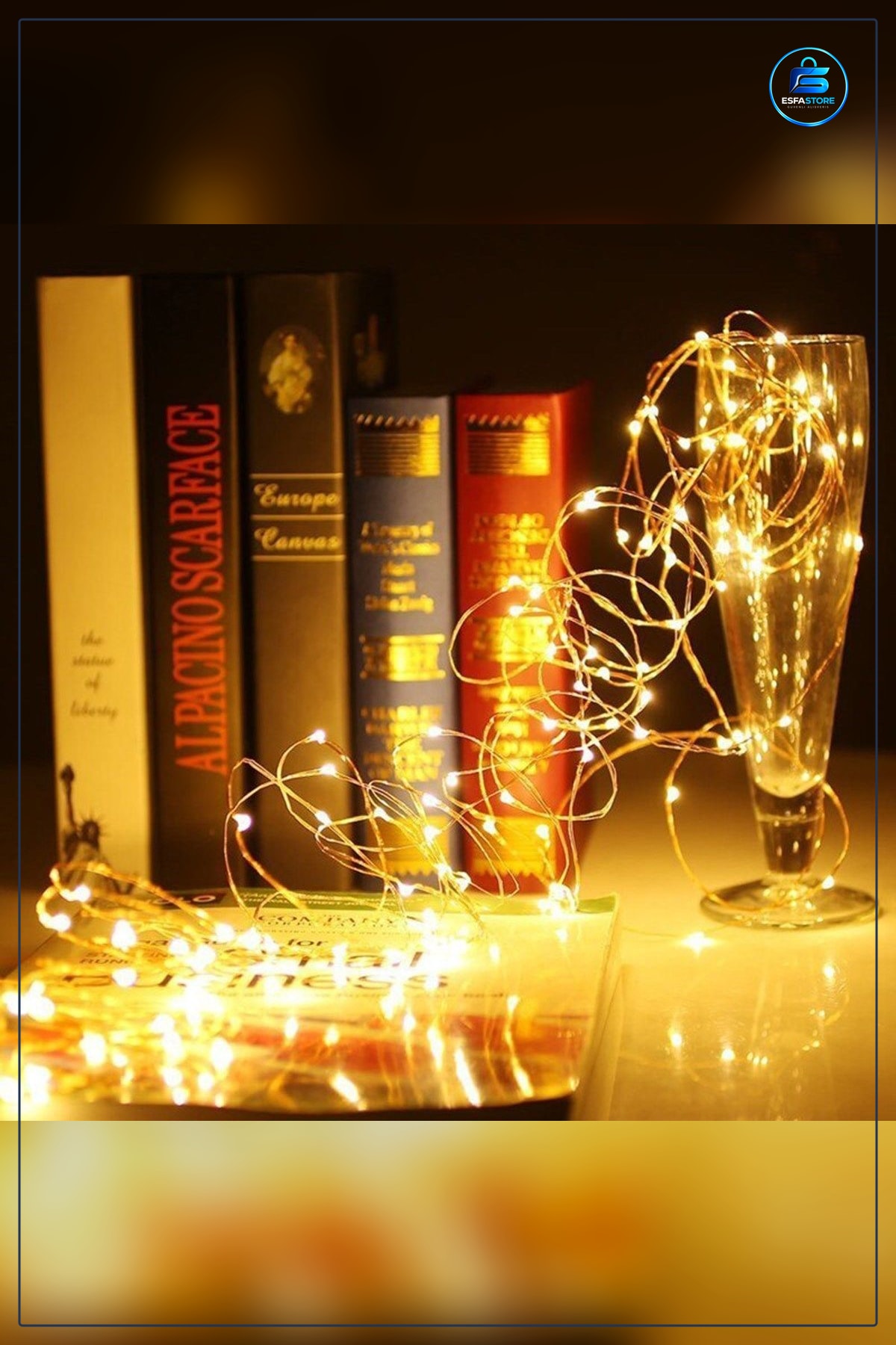 Peri Işık Zinciri 5 m 50 LED USB Bağlantılı Sarı Yılbaşı Dekoratif Konsept Aydınlatma
