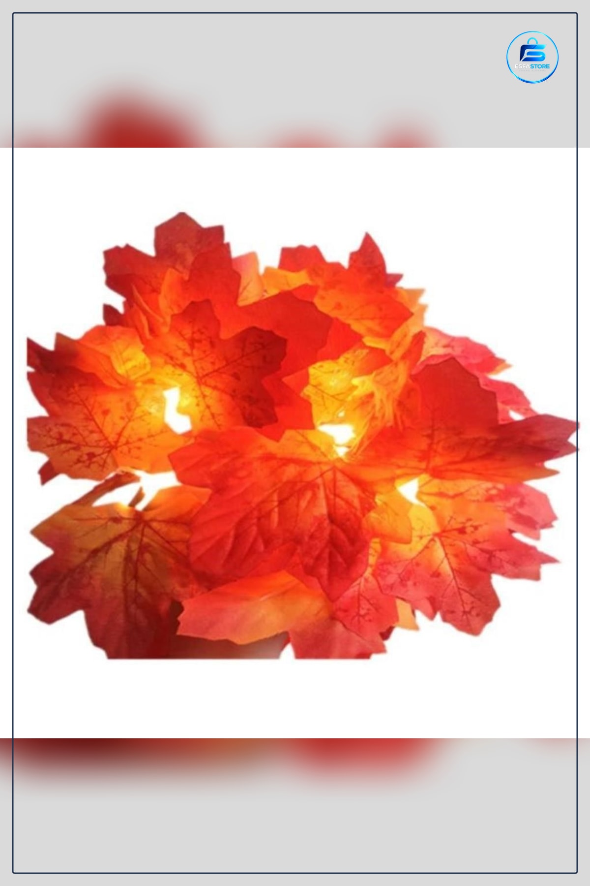 Yaprak Desenli Dekoratif Led Şerit Gece Lambaşı Sonbahar Temalı Pilli Aydınlatma Dekor Işık