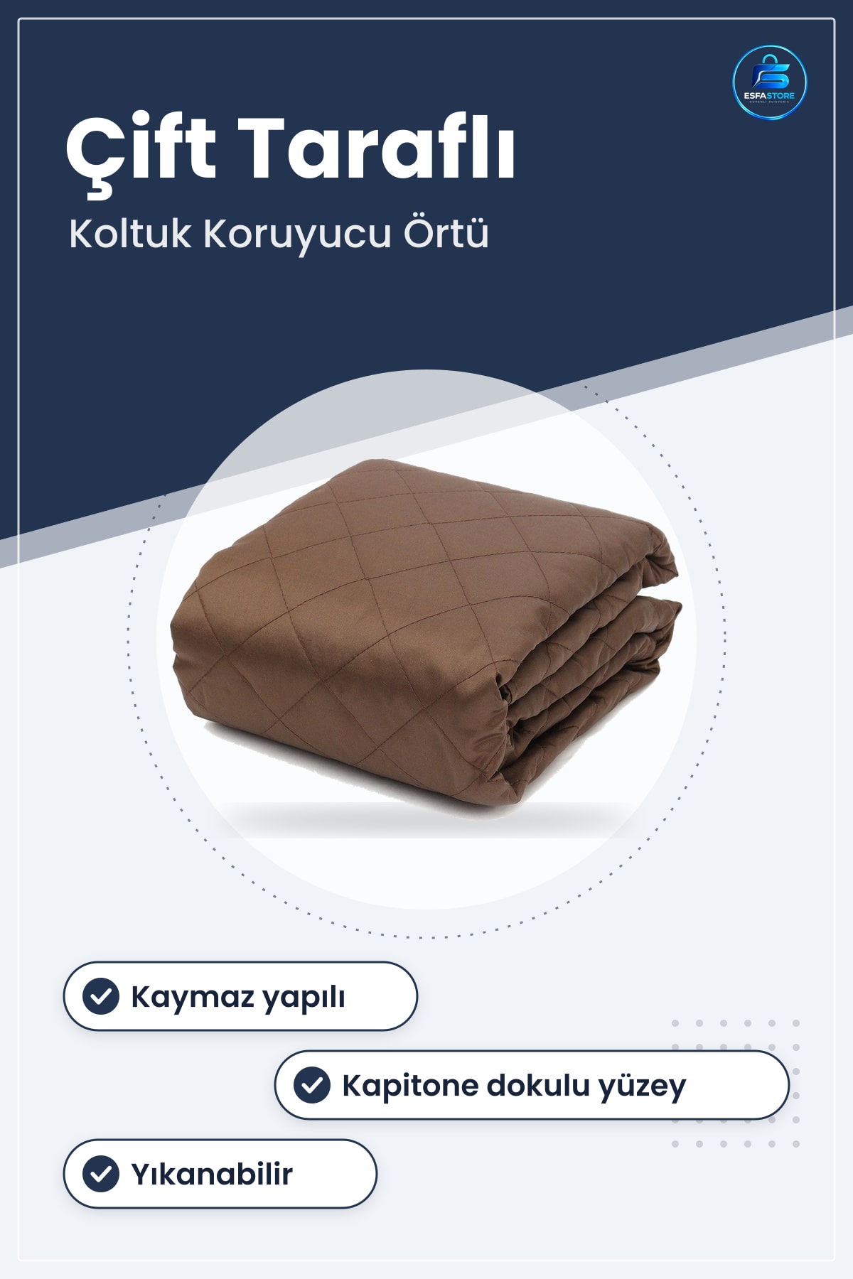 Çift Taraflı Kanepe Örtüsü Kılıfı Kaymaz İki Kişilik Koltuk Koruyucu Yıkanabilir Kullanışlı
