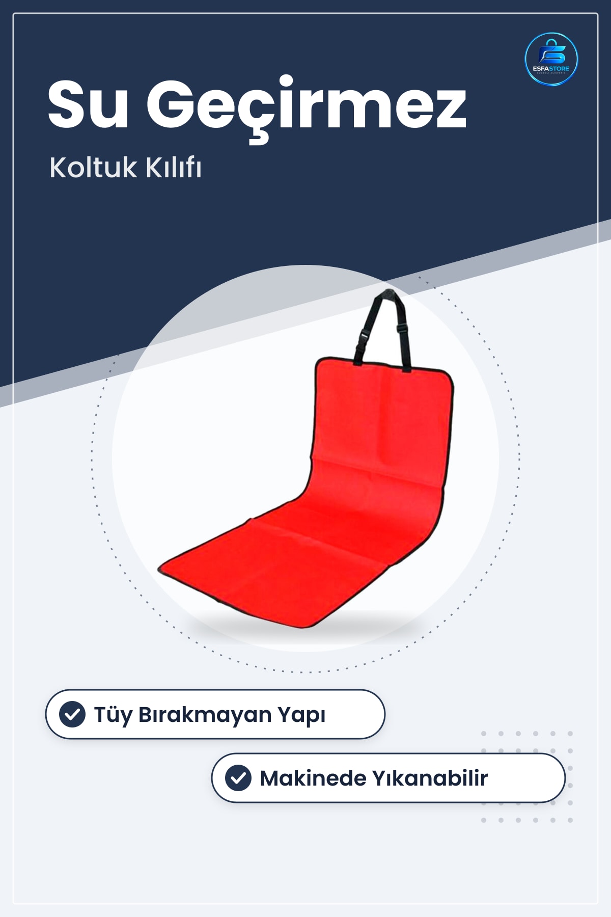 Araç Tekli Koltuk Evcil Hayvan Kılıfı Kedi Köpek Su Geçirmez Örtü Yıkanabilir Kullanışlı Pratik