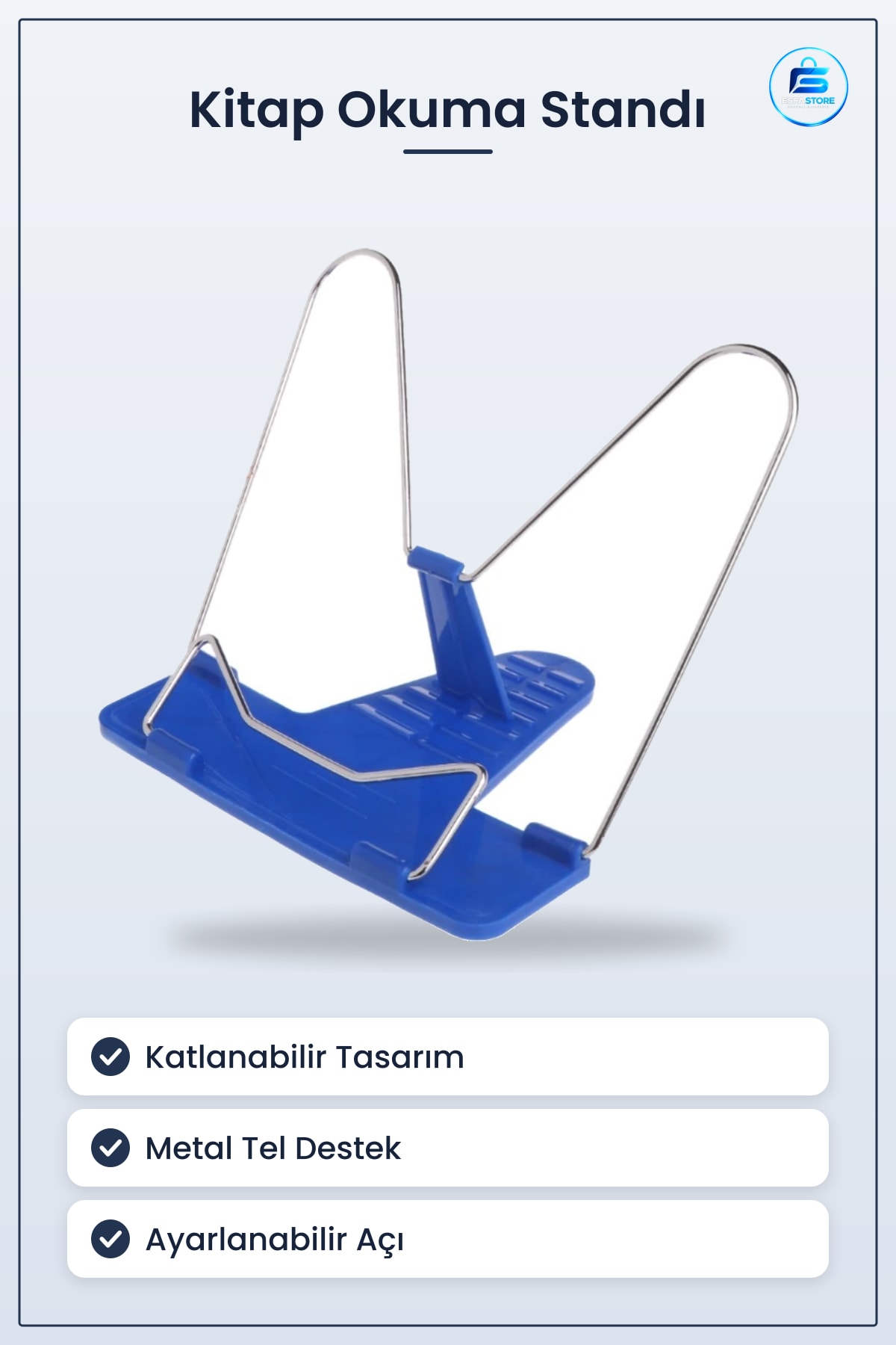 Metal Kitap Okuma Stı Portatif Ayarlanabilir Katlanılabilir Masaüstü Rahle Tutucu Pratik Hediyelik
