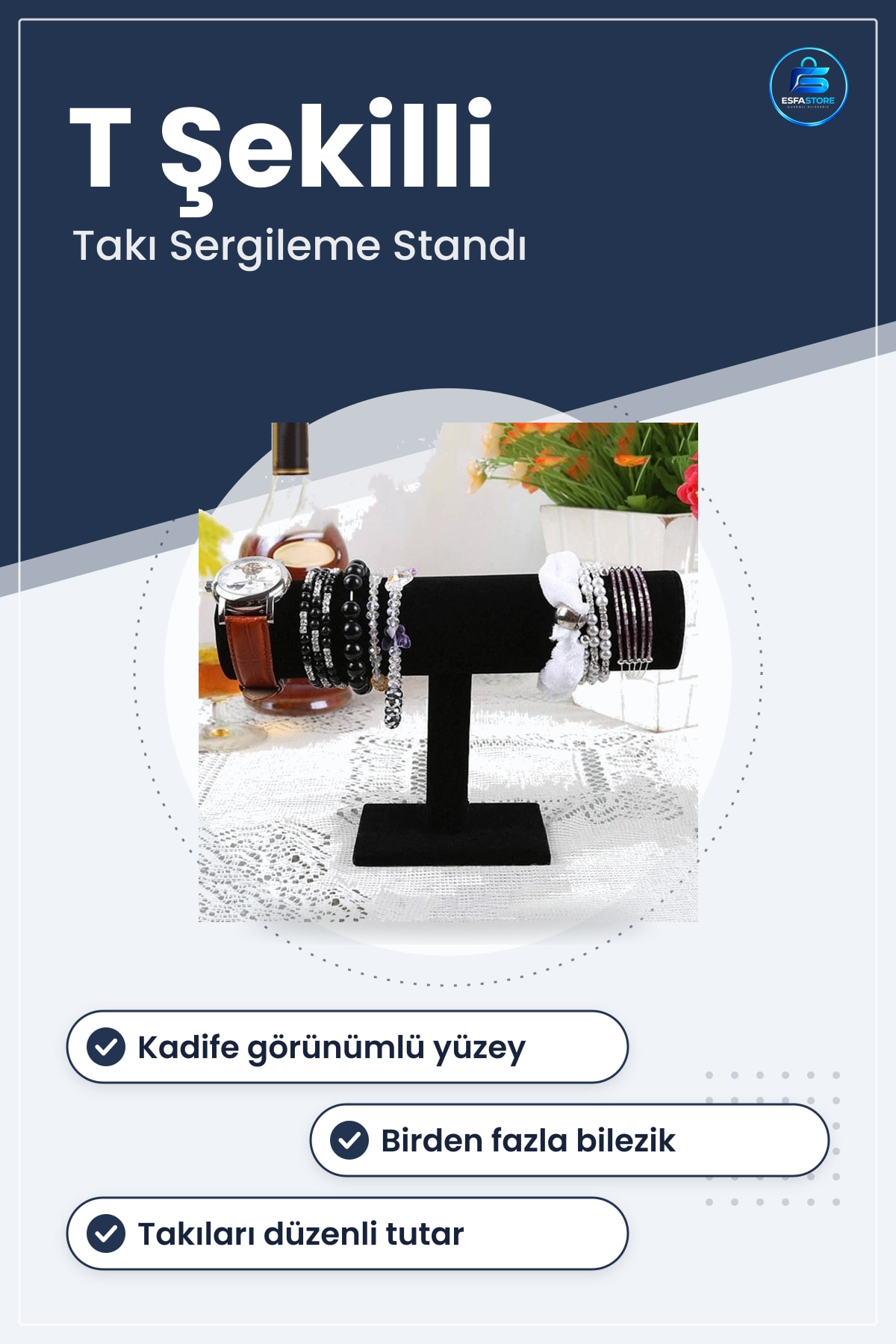 Lüx Bileklik Bilezik Mücevher Standı Organizer Düzenleyici Askı Takı Sergileme Kullanışlı Pratik