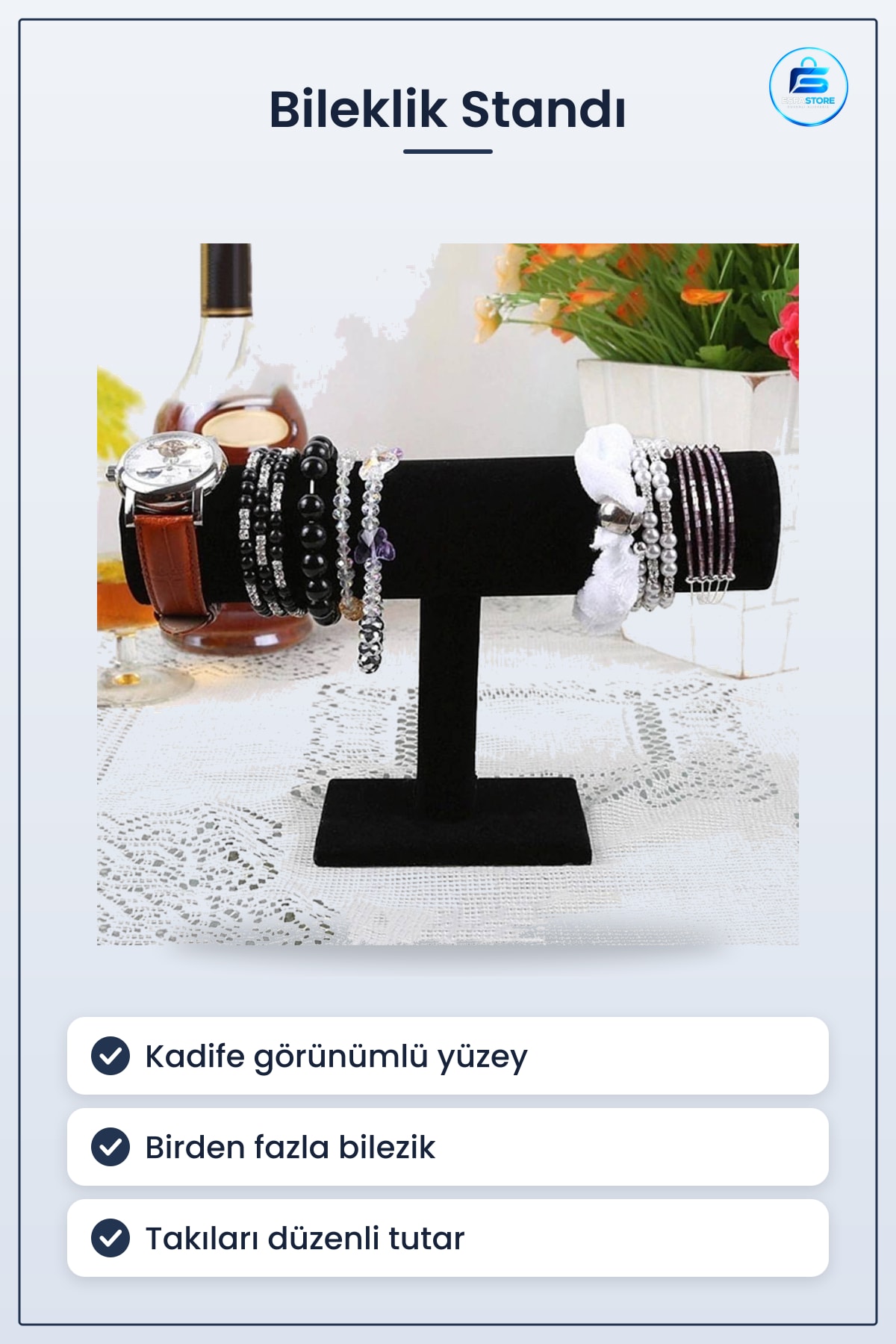 Lüx Bileklik Bilezik Mücevher Standı Organizer Düzenleyici Askı Takı Sergileme Kullanışlı Pratik