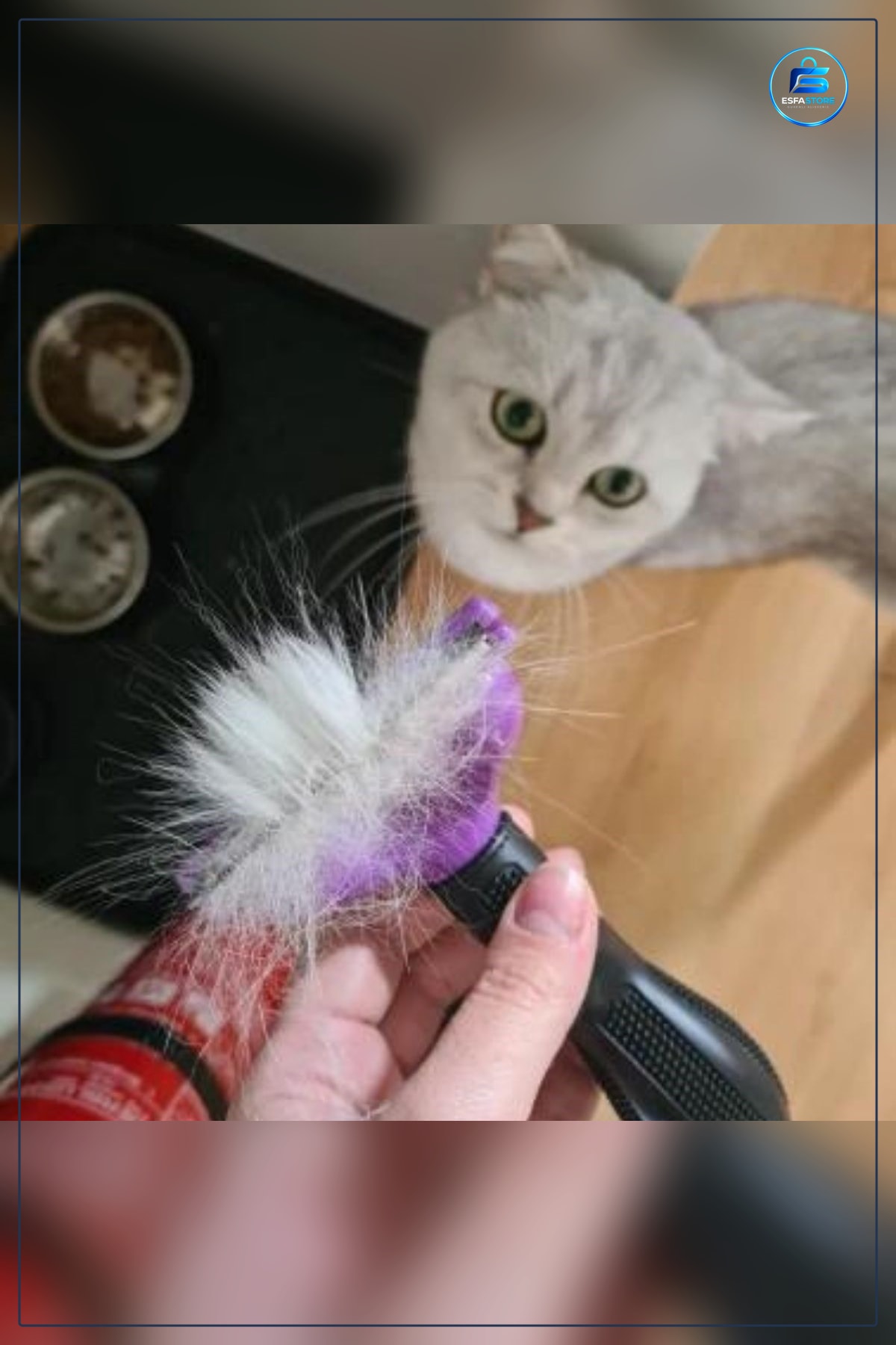 Kedi Tarağı Kısa Tüylü Evcil Hayvan Tüy Toplayıcı Paslanmaz Çelik Ergonomik Pratik Temizlik Aleti