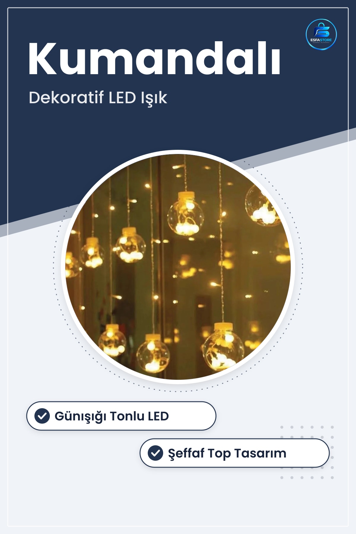Top İçi Mini Toplu Dekoratif Sarkıtlı LED Işık Kumandalı Ev Kafe Dekorasyonu Özel Gün Aydınlatması