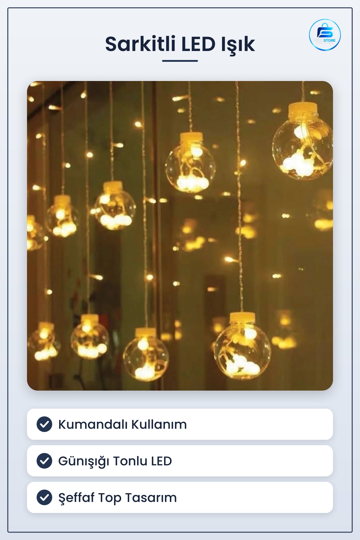 Top İçi Mini Toplu Dekoratif Sarkıtlı LED Işık Kumandalı Ev Kafe Dekorasyonu Özel Gün Aydınlatması