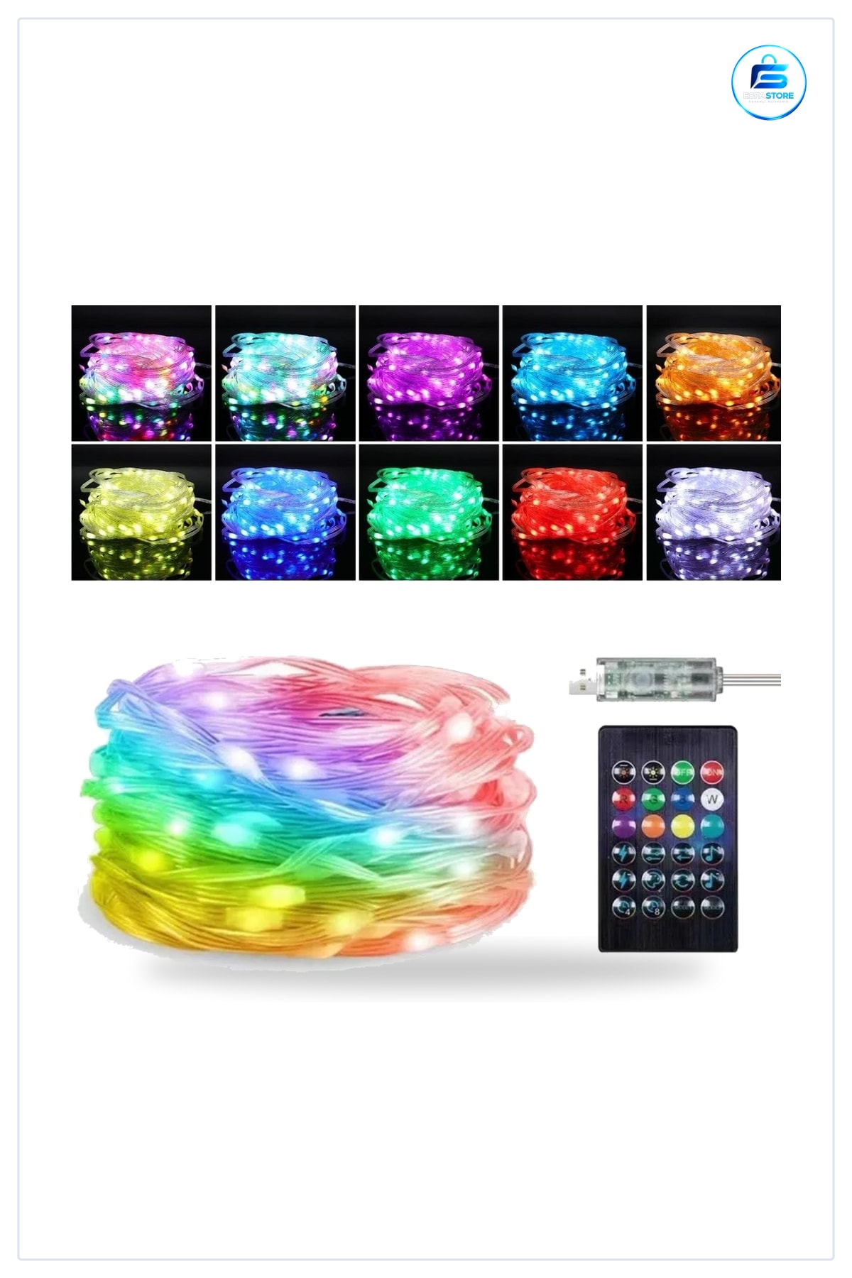 Uzaktan Kumandalı USB LED Peri Işığı Çok Modlu Dekoratif Ortam Aydınlatması Yılbaşı Ağacı Süsleme
