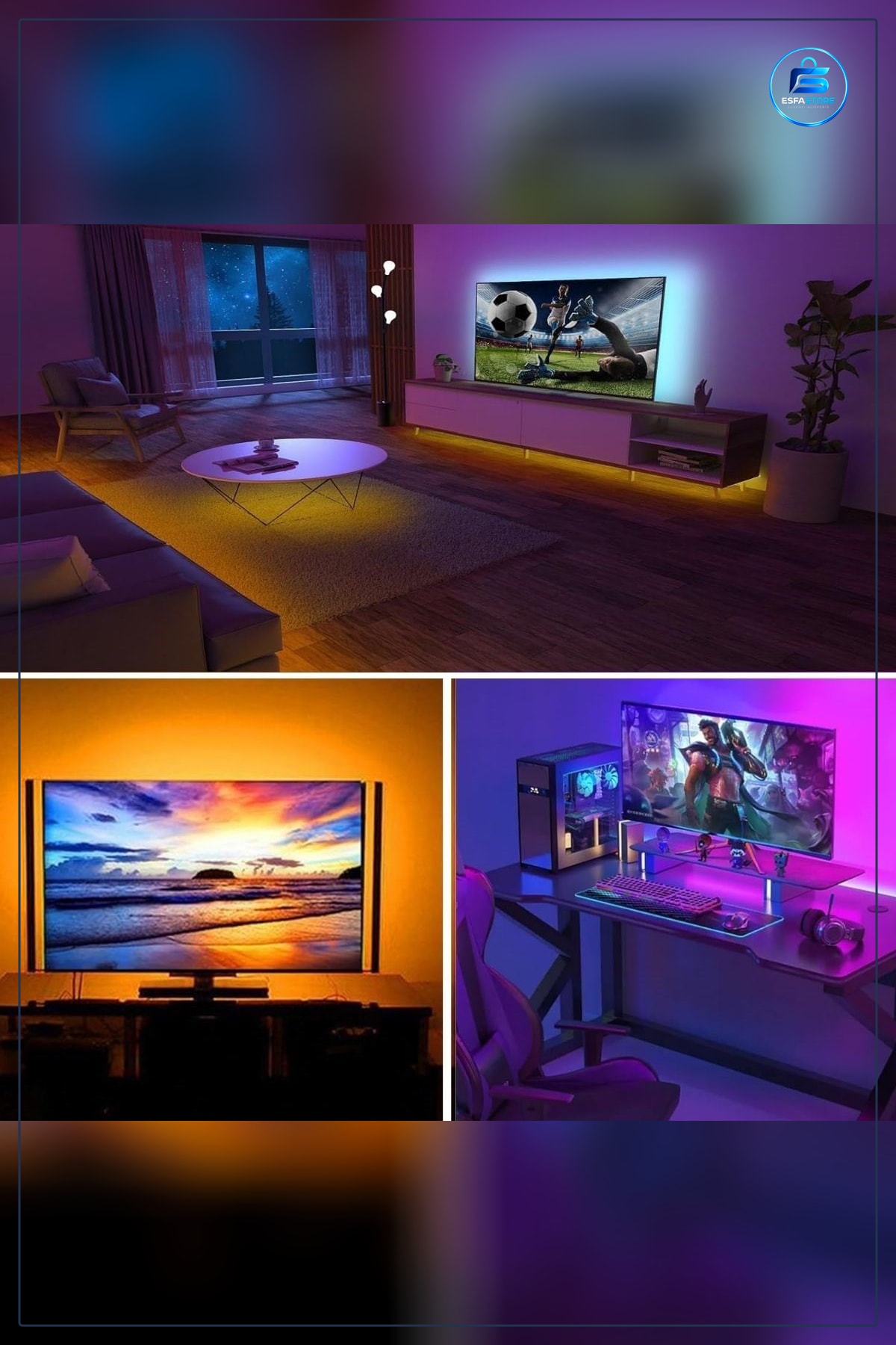Kumandalı USB LED Şerit Işık Ayarlanabilir Dekoratif Ortam Ambiyans Aydınlatması Pratik Esnek