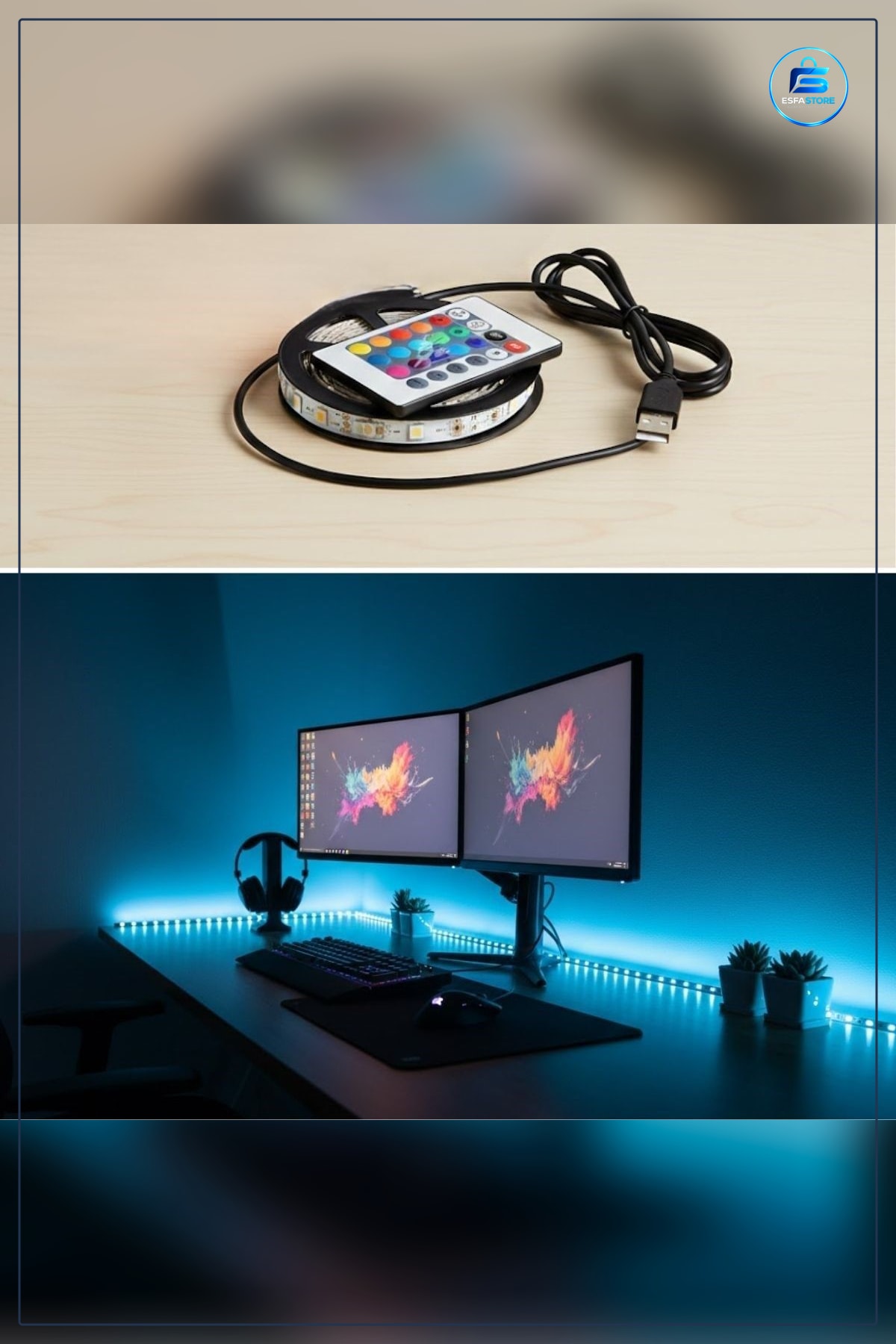 Kumandalı USB LED Şerit Işık Ayarlanabilir Dekoratif Ortam Ambiyans Aydınlatması Pratik Esnek
