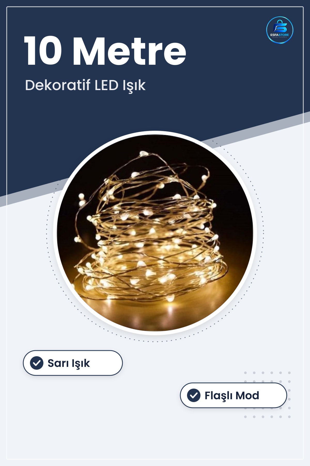 Peri LED Flaşlı Işık Dekoratif Oda ve Organizasyon Aydınlatması Yılbaşı Düğün Parti Süsleme