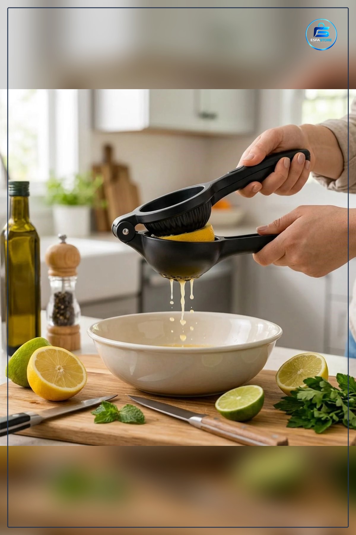Siyah Metal Limon ve Narenciye Sıkacığı Manuel Sıkma Aparatı Dayanıklı Mutfak Yardımcısı