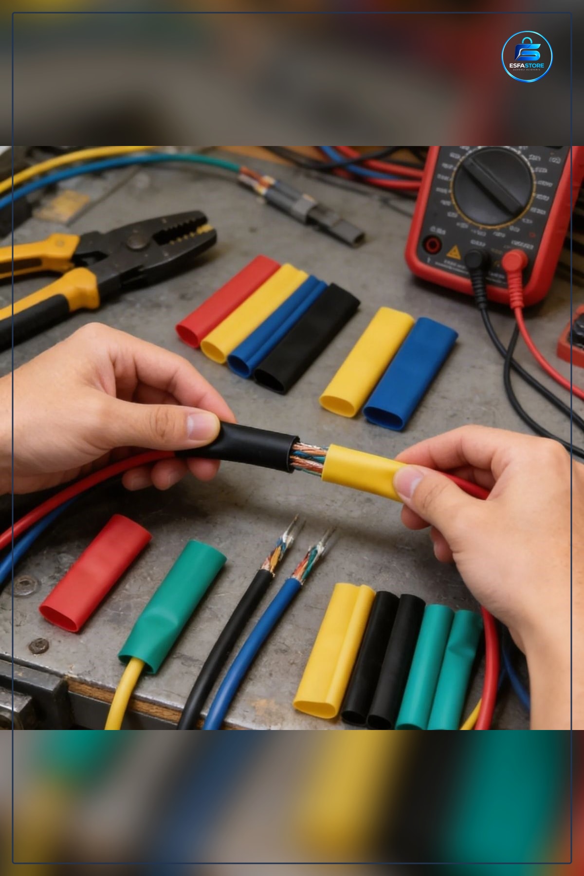Isı ile Daralan Makaron Seti Elektrik Kablo İzolasyon Koruma Kılıfı Renkli Shrink Tube Dayanıklı