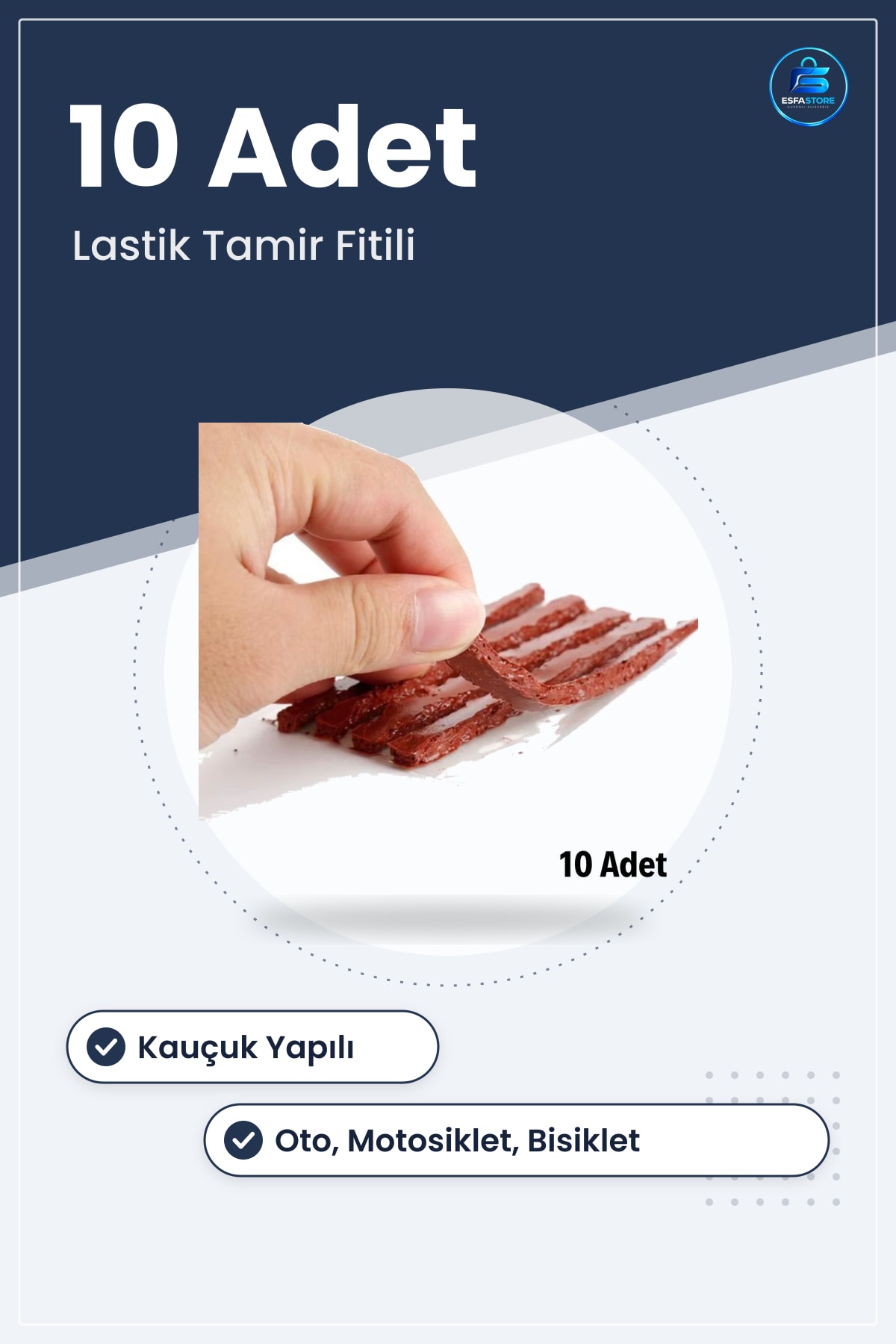 Tubeless Lastik Onarım Fitili Yedek Tamir Seti Kauçuk Yapılı Otomobil Motosiklet Bisiklet Pratik