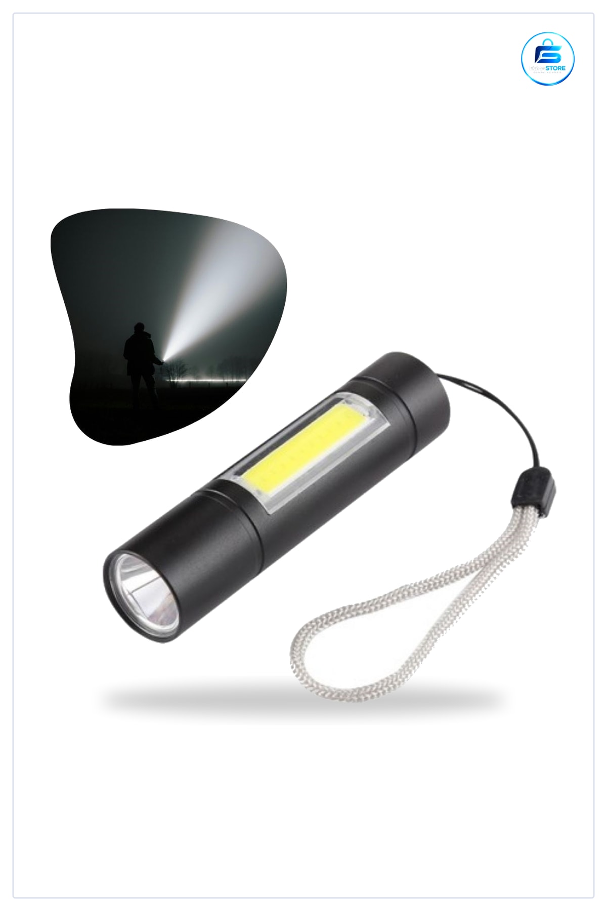 Mini El Feneri Taşınabilir LED Kamp ve Acil Durum Lambaı Koruyucu Kutulu Dayanıklı Pratik