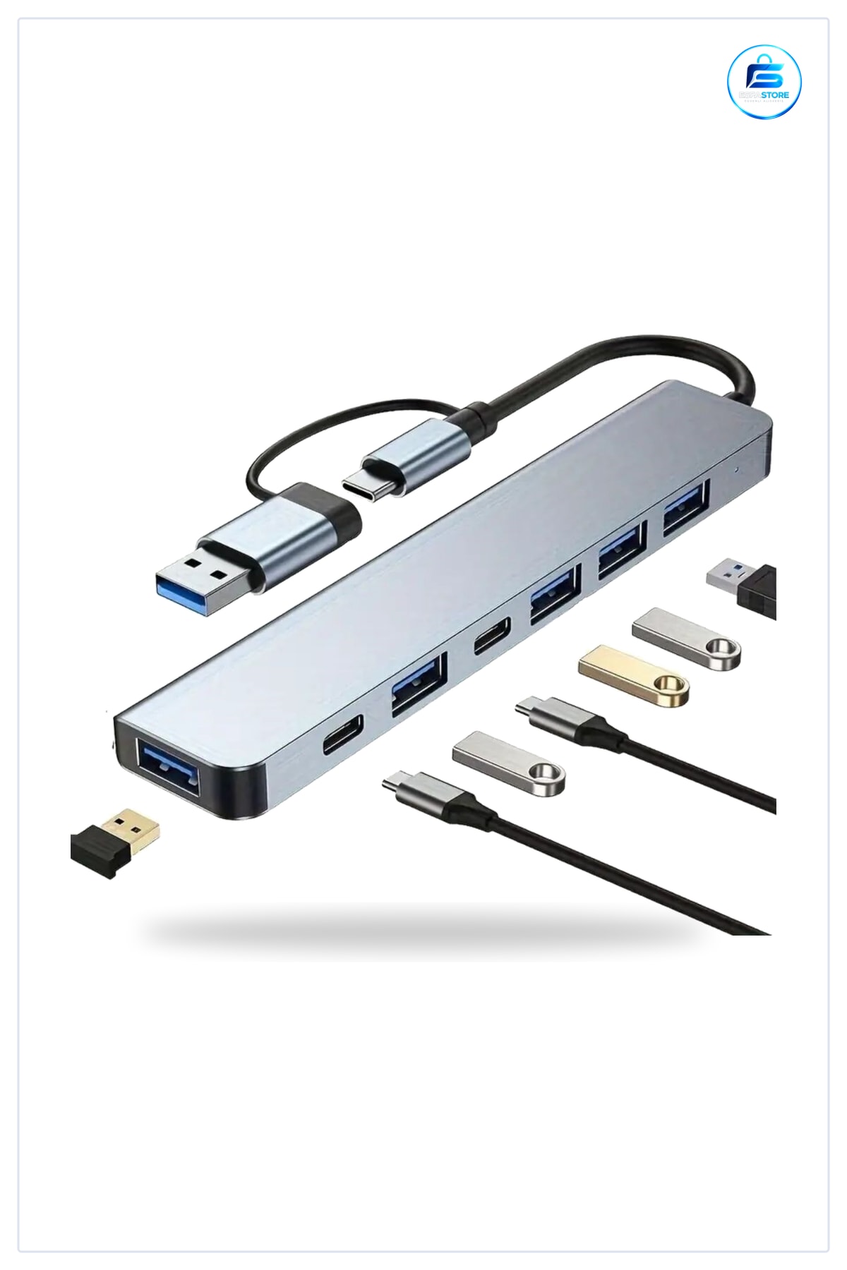 Type C Çoklayıcı USB Çevirici Hub Notebook MacBook Uyumlu HDMI Çıkışlı SD Kart Okuyucu Aktarıcı