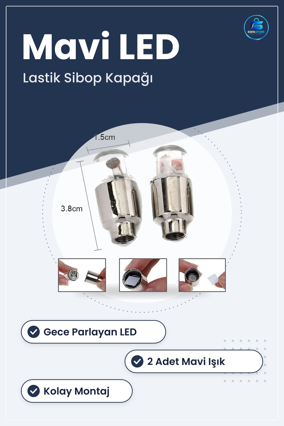 Gece Parlayan LED Hava Valfi Işık Kapağı Araba Motosiklet Bisiklet Lastik Sibop Seti Evrensel